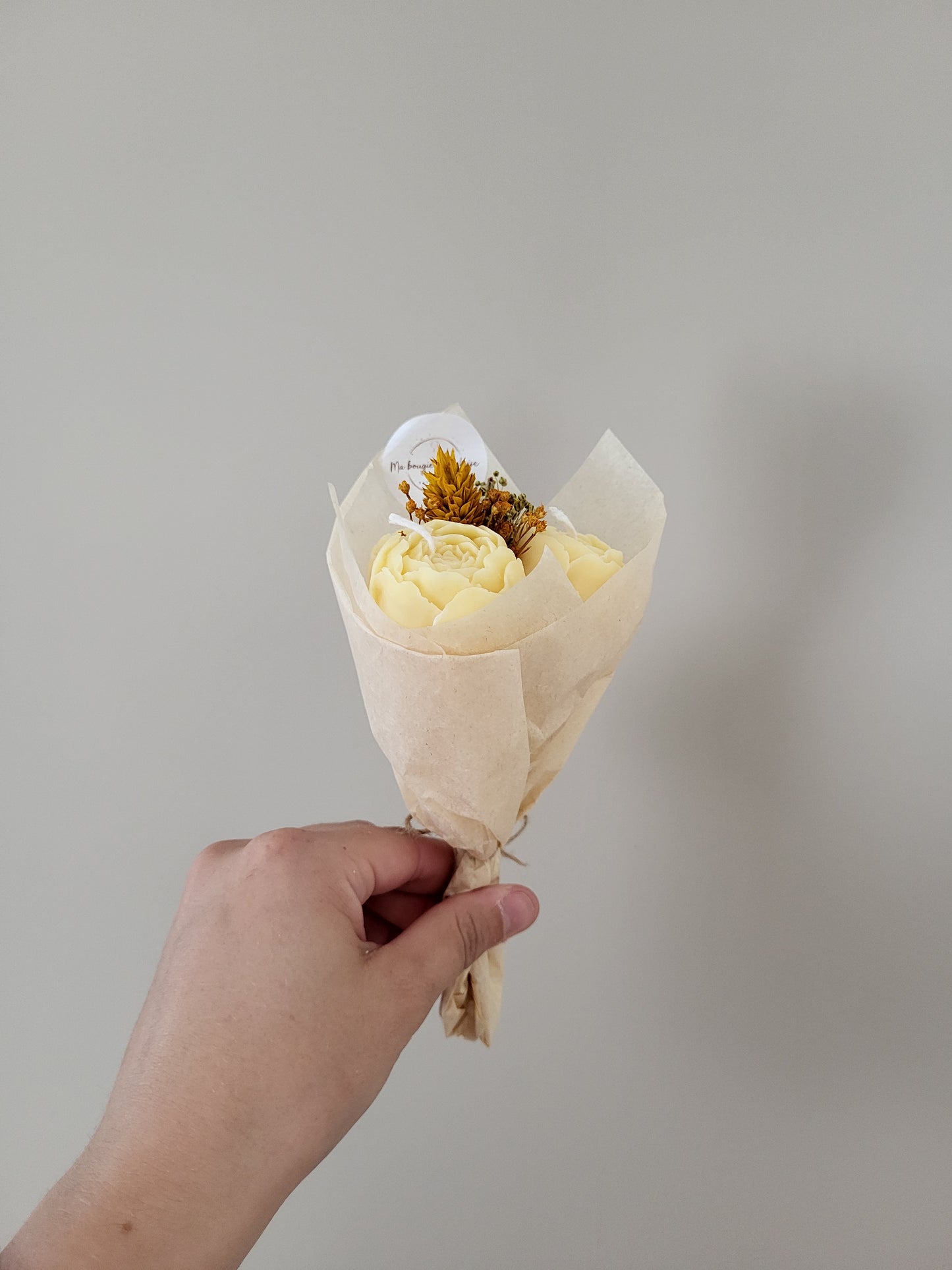 Bouquet de fleurs en bougies