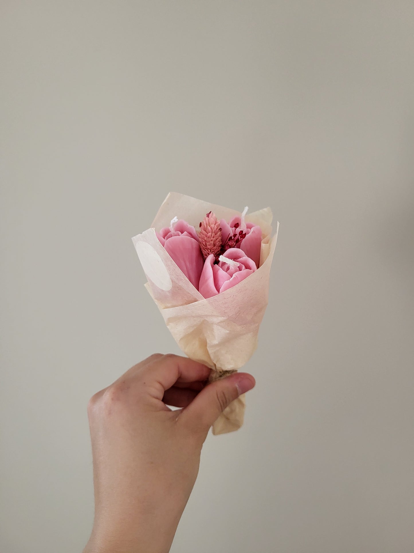 Bouquet bougies 3 tulipes