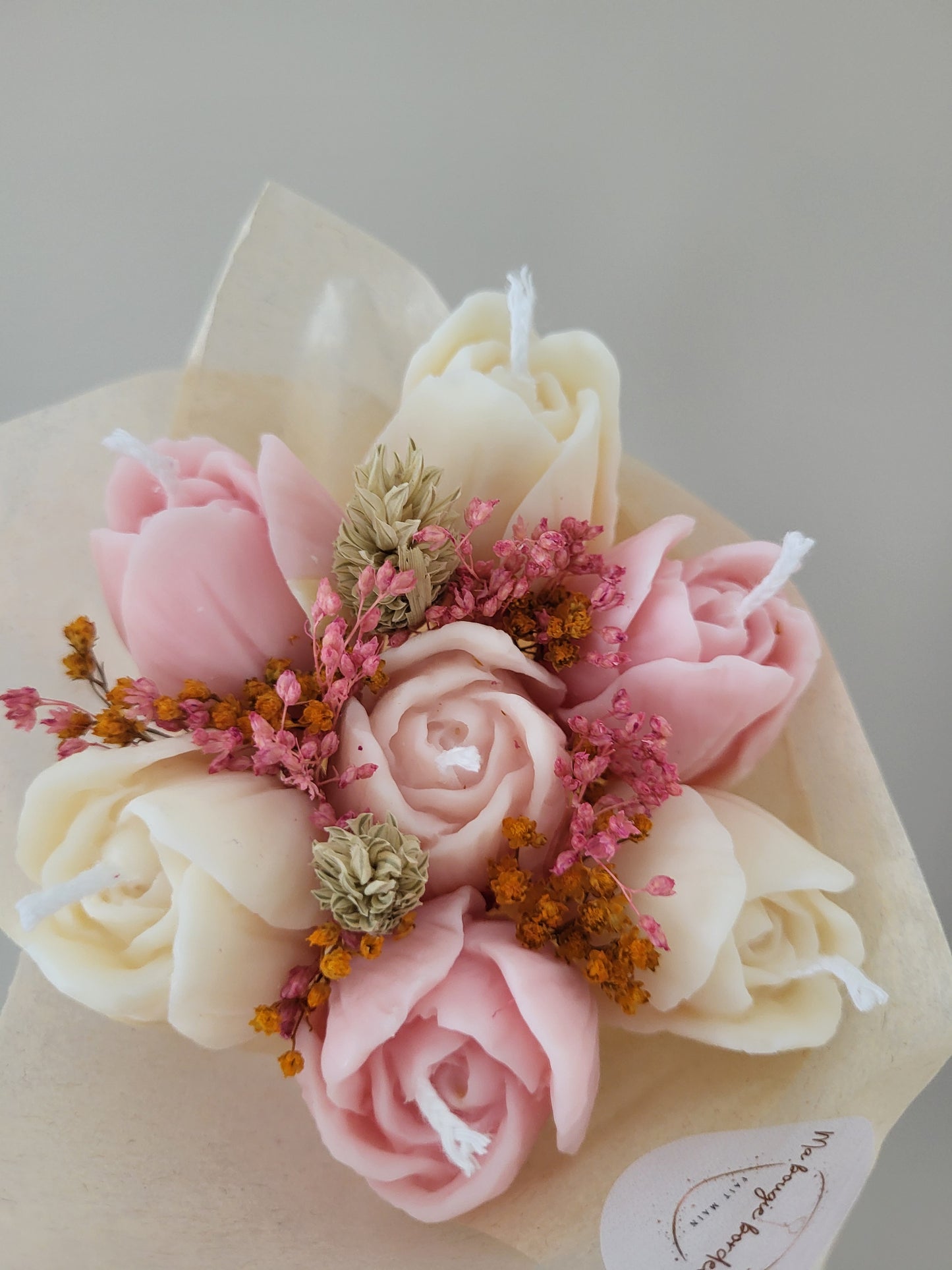 Bouquet de tulipes en bougies