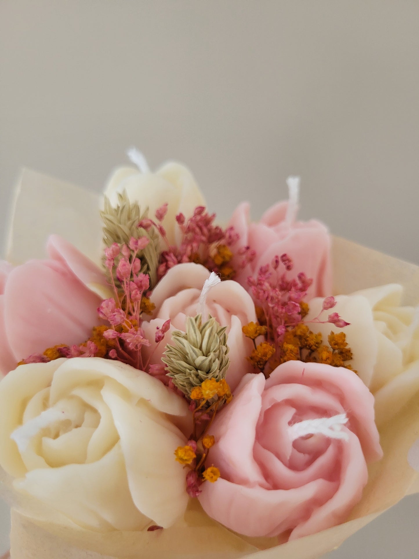 Bouquet de tulipes en bougies