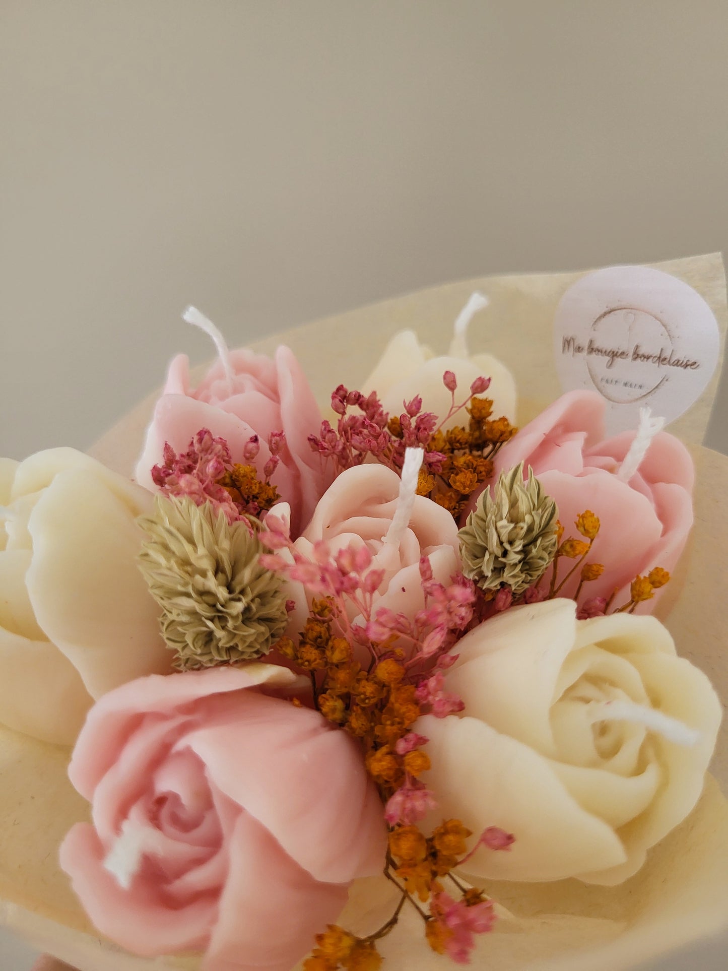 Bouquet de tulipes en bougies