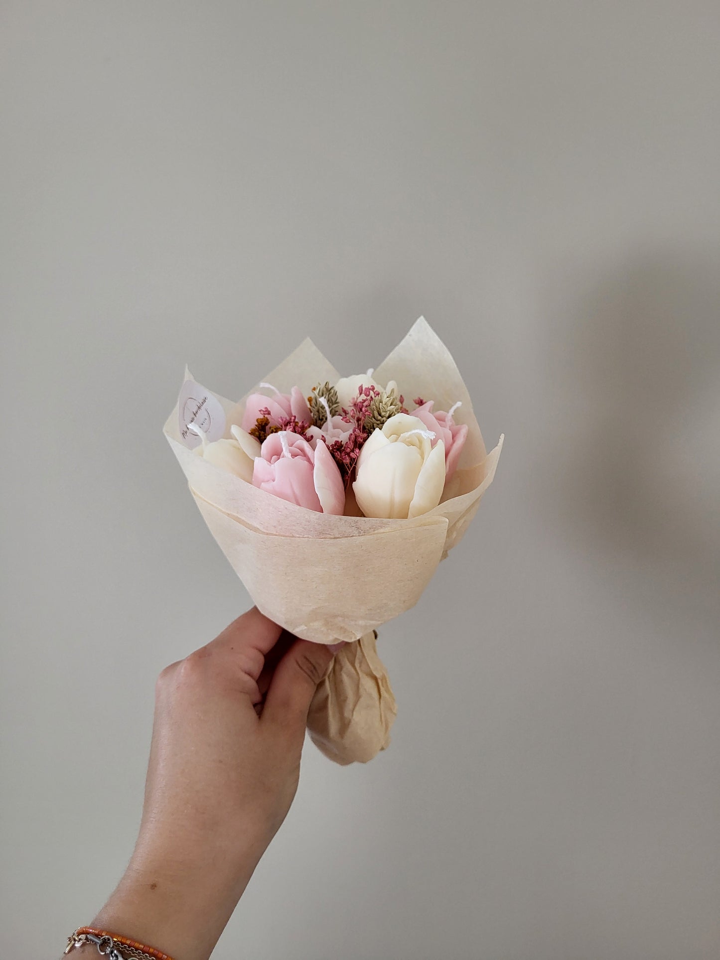 Bouquet de tulipes en bougies