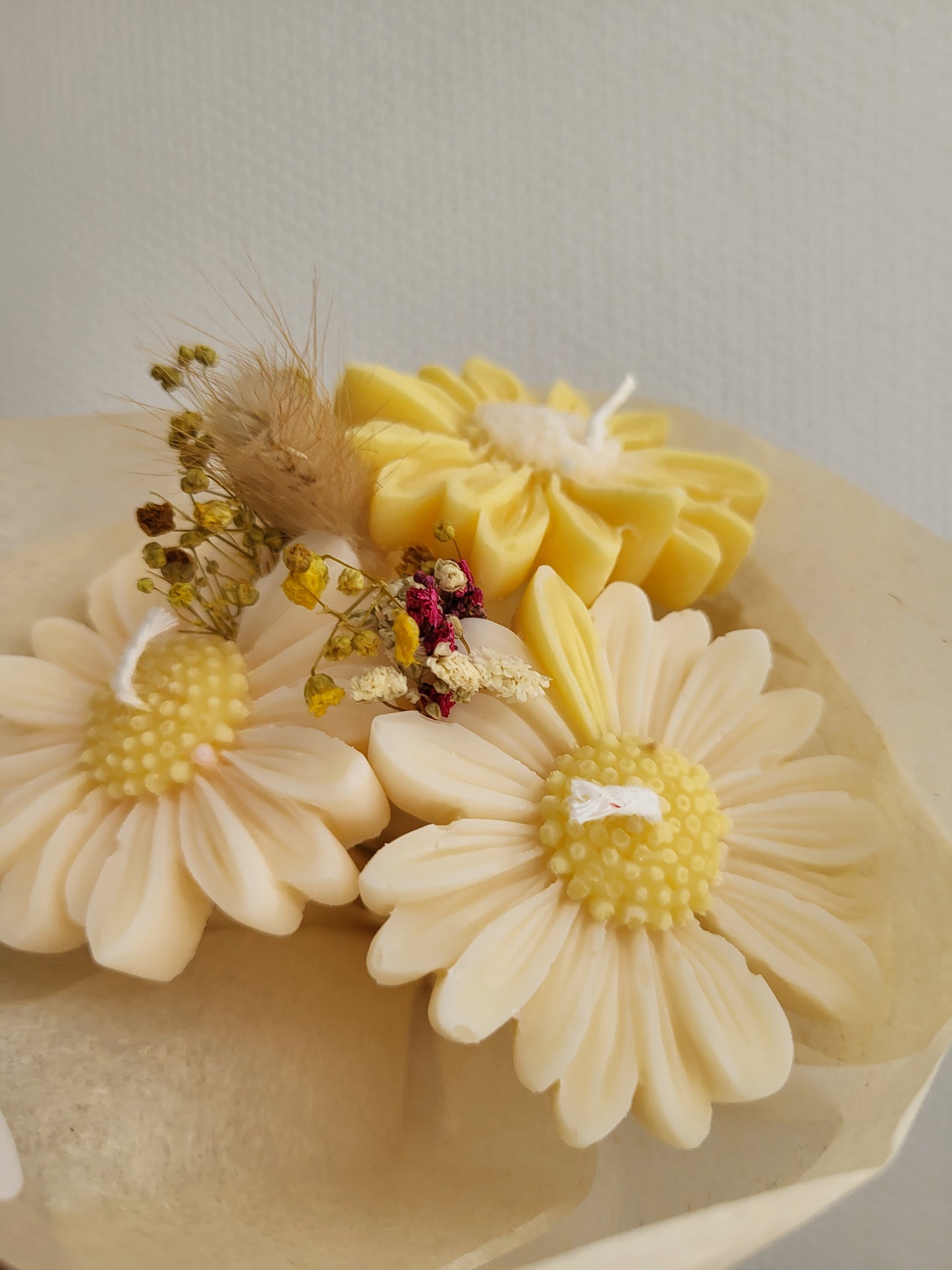 Bouquet en bougie 3 marguerites
