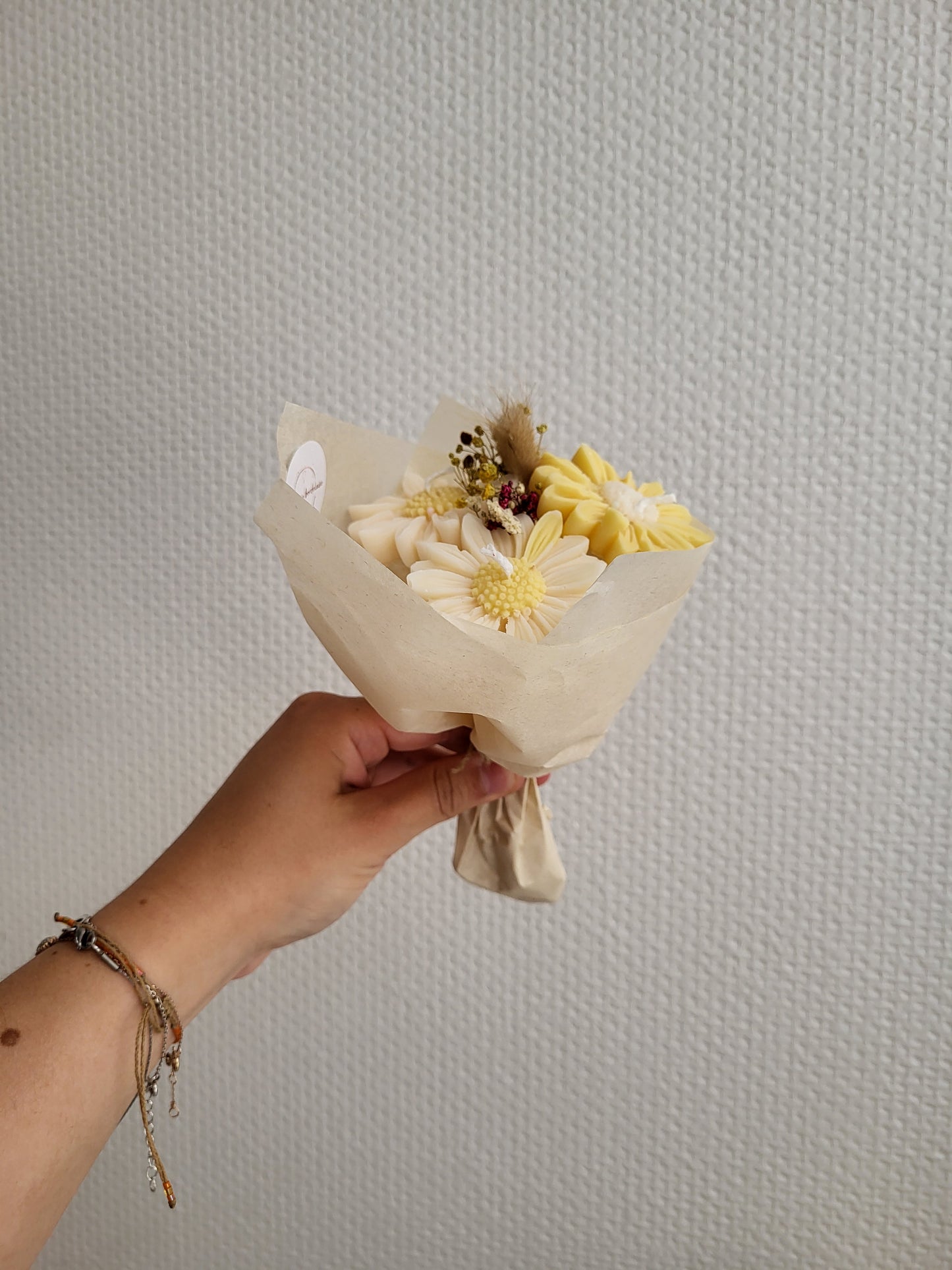 Bouquet en bougie 3 marguerites