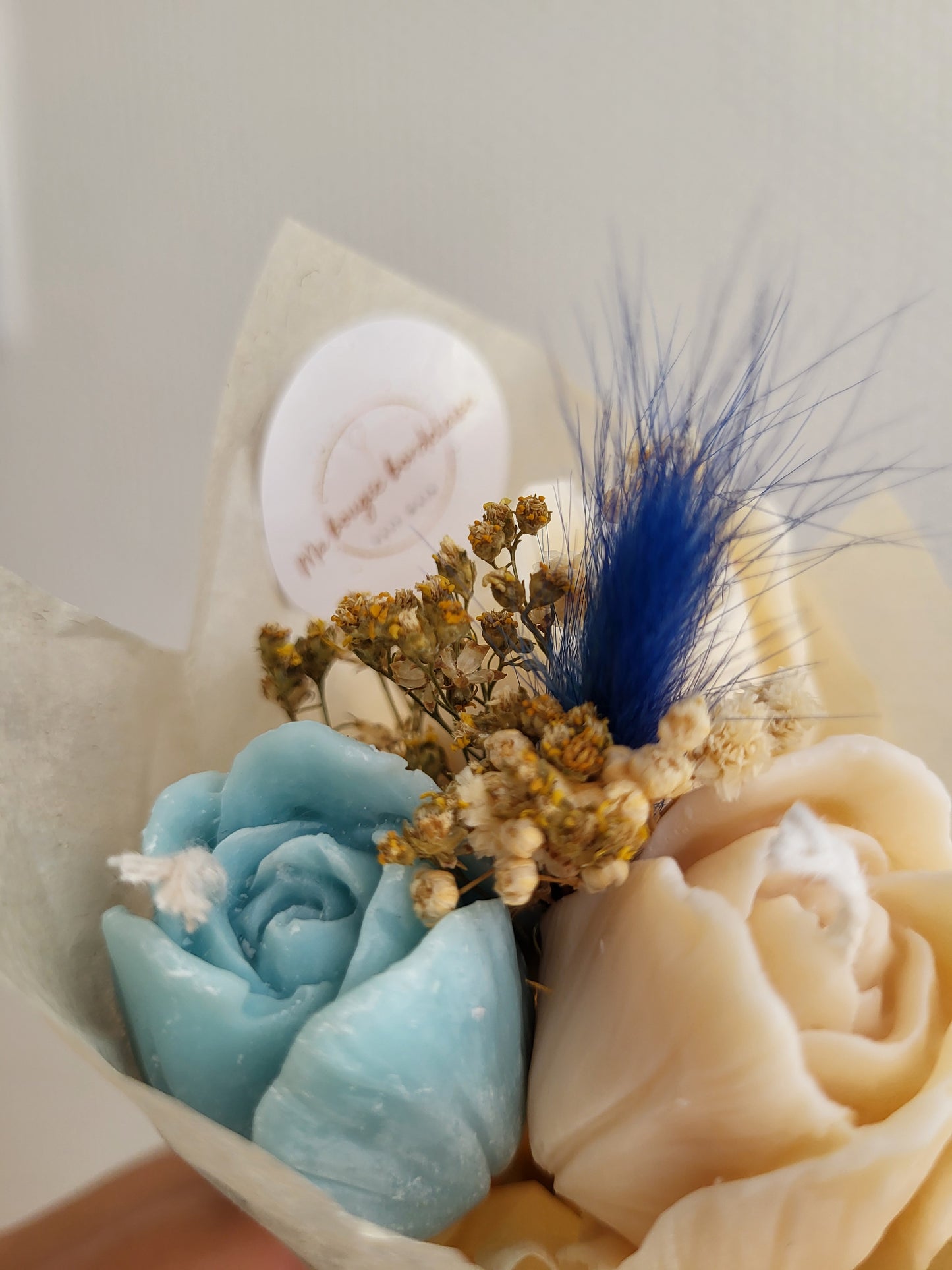 Bouquet de 3 tulipes en bougies