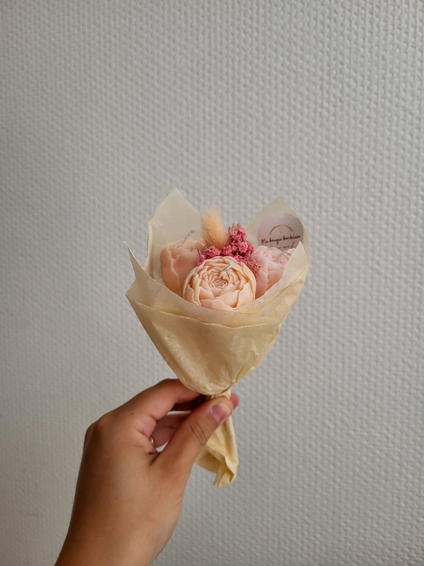 Bouquet de pivoines en bougies