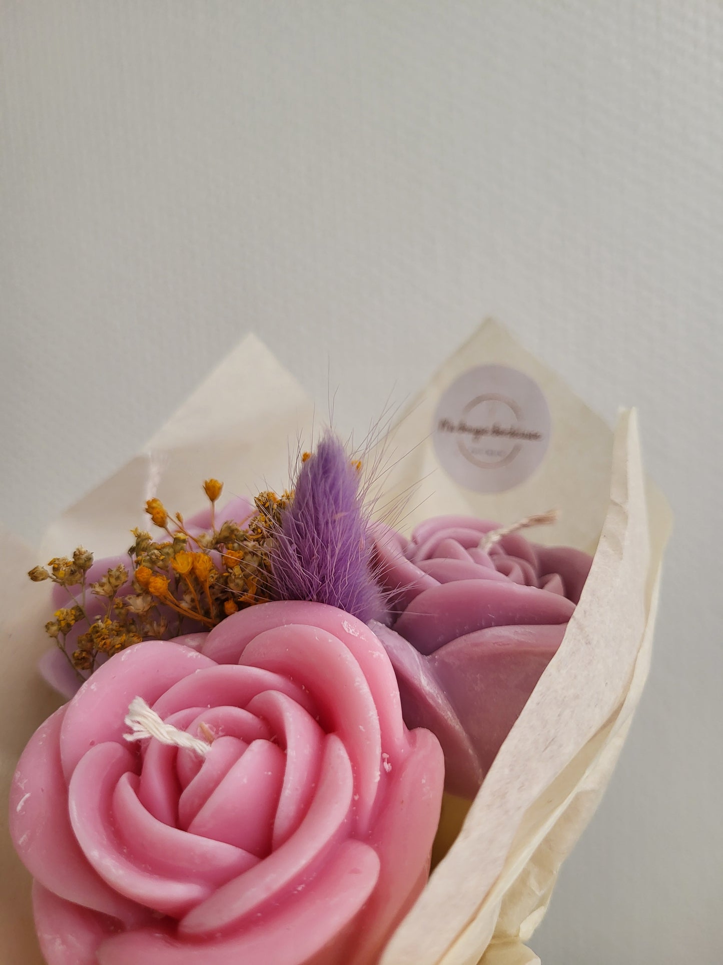 Bouquet de roses en bougies