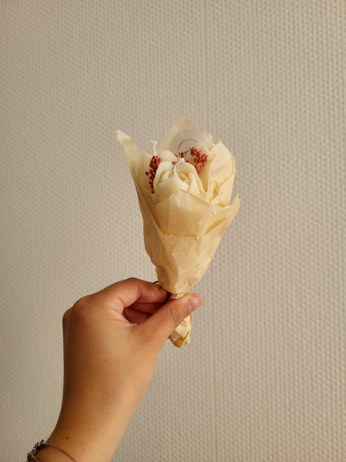 Bouquet bougies 3 tulipes