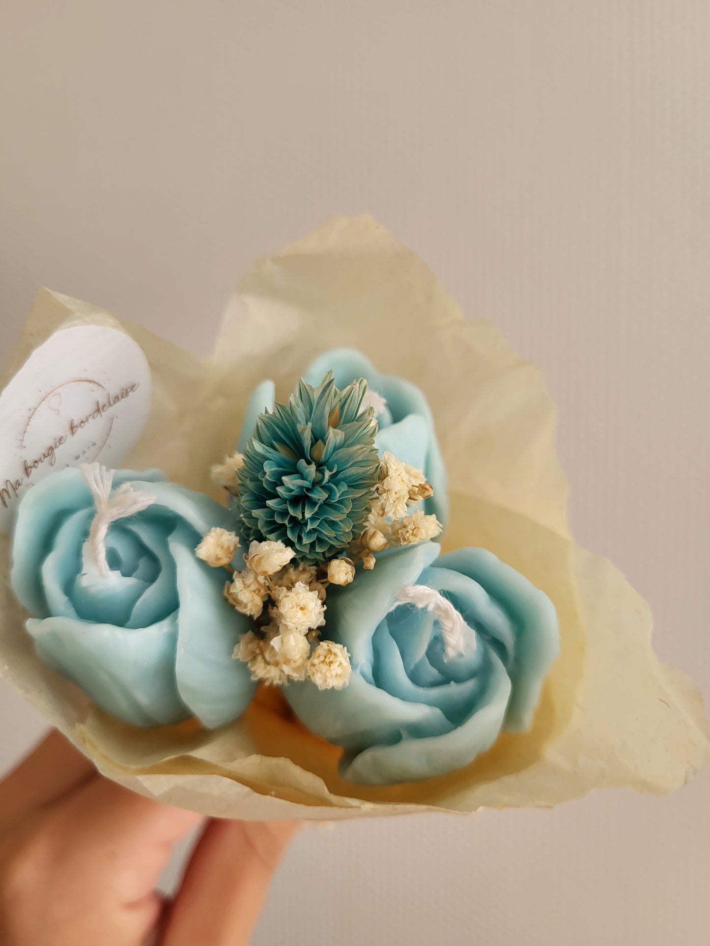 Bouquet bougies 3 tulipes
