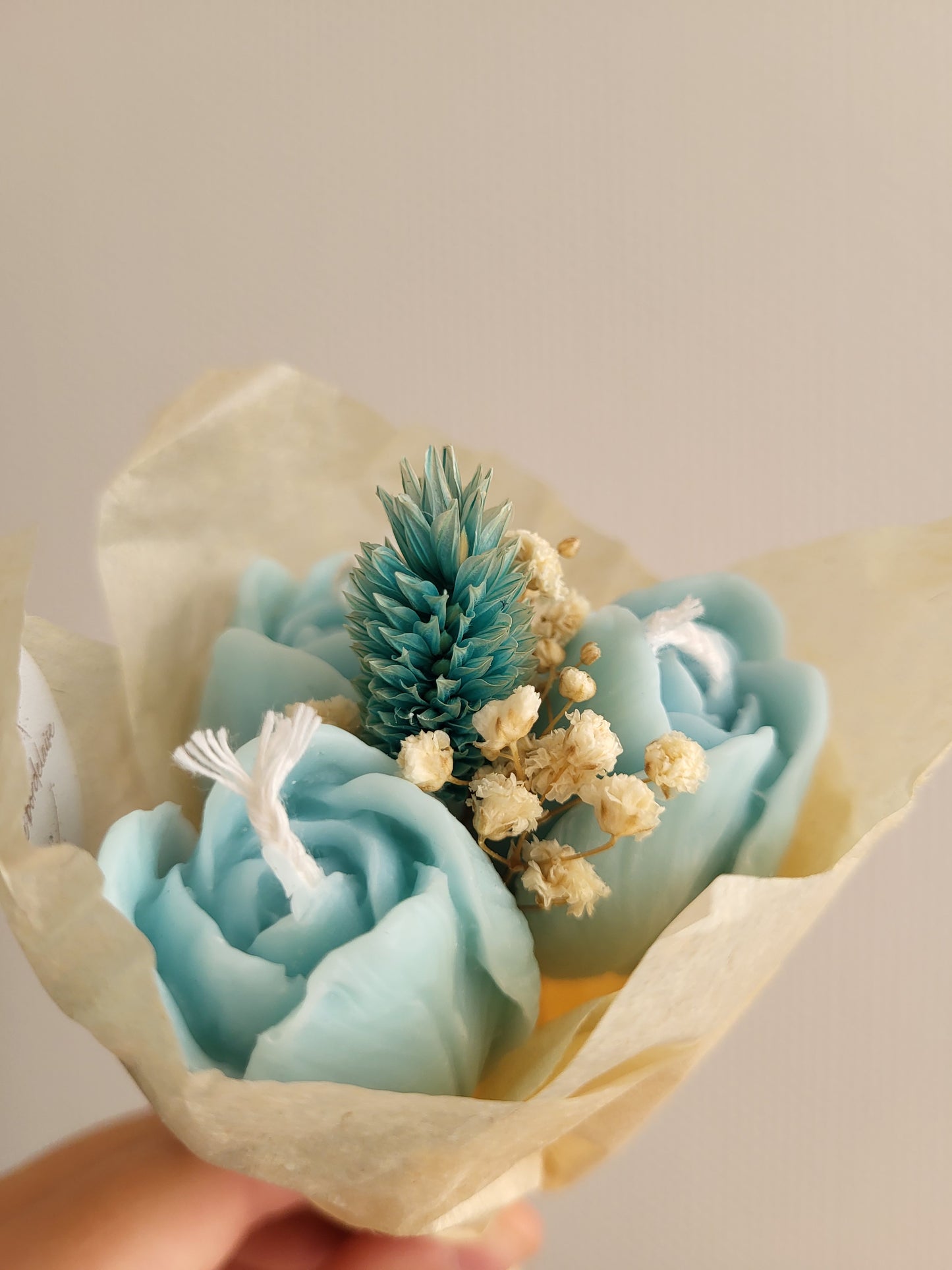 Bouquet bougies 3 tulipes