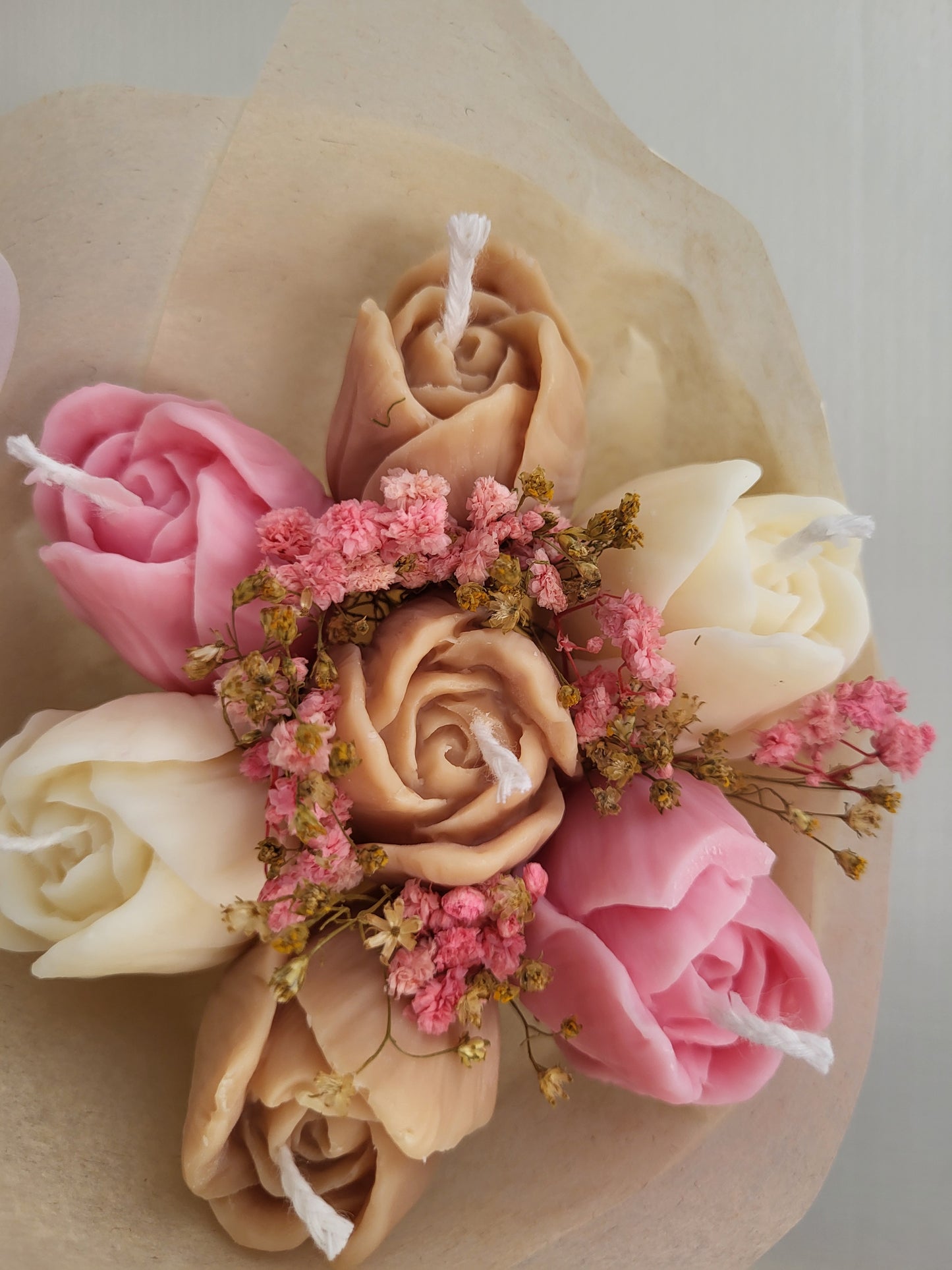 Bouquet de tulipes en bougies