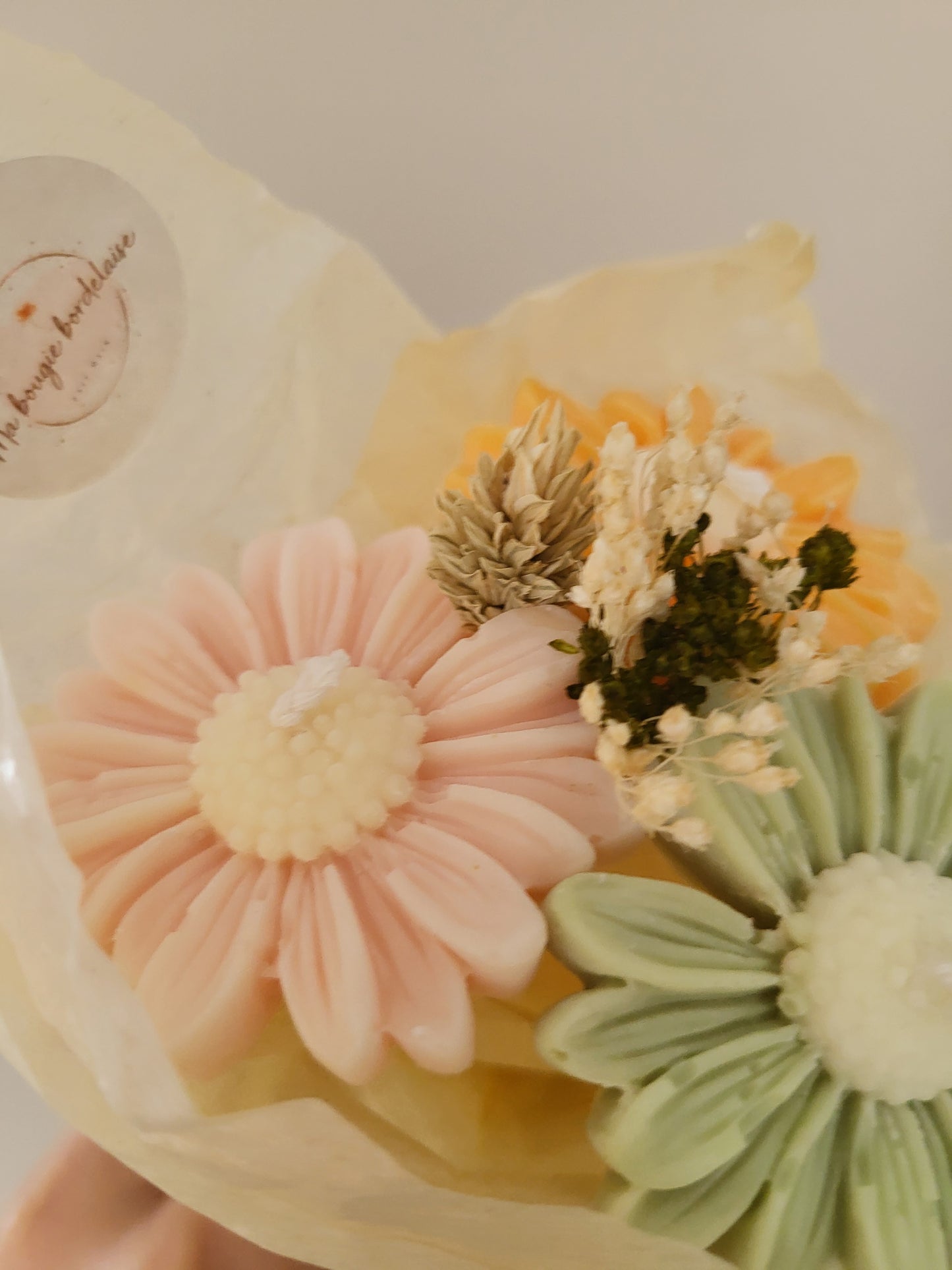Bougie décorative - Bouquet de marguerites