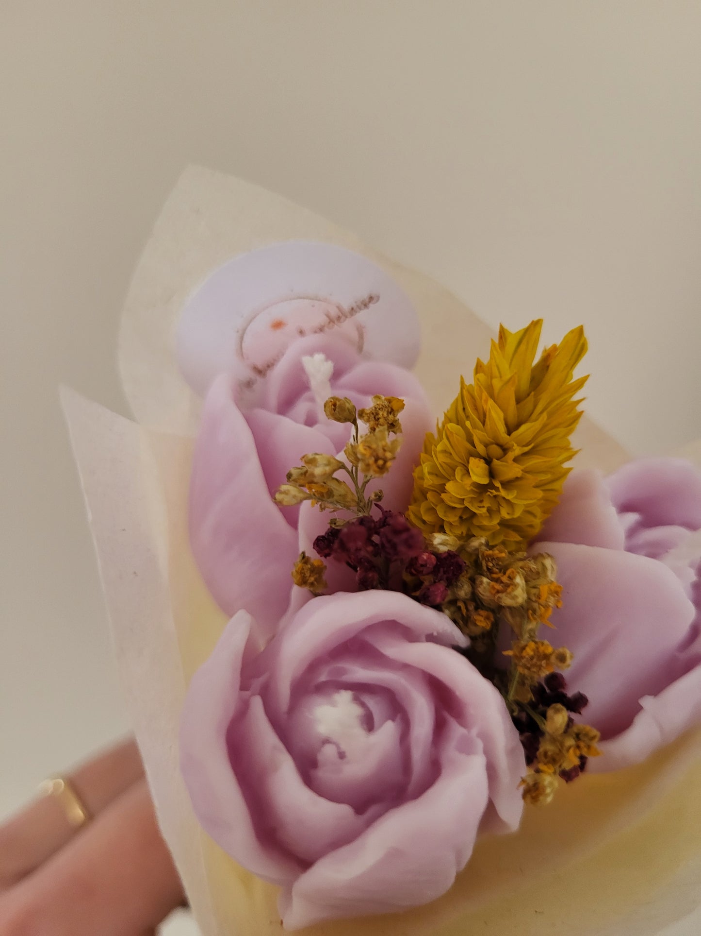 Bougie décorative - Bouquet de tulipes