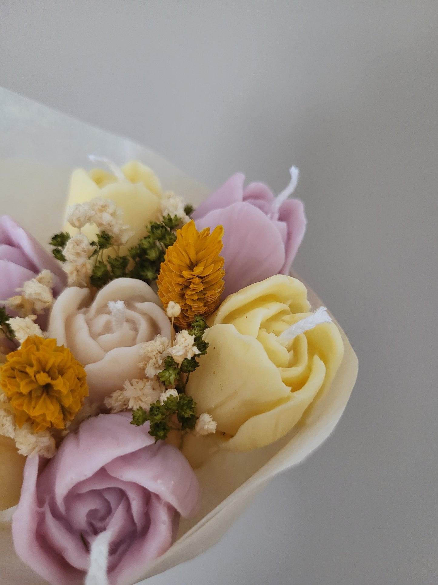 Bouquet bougies 7 tulipes