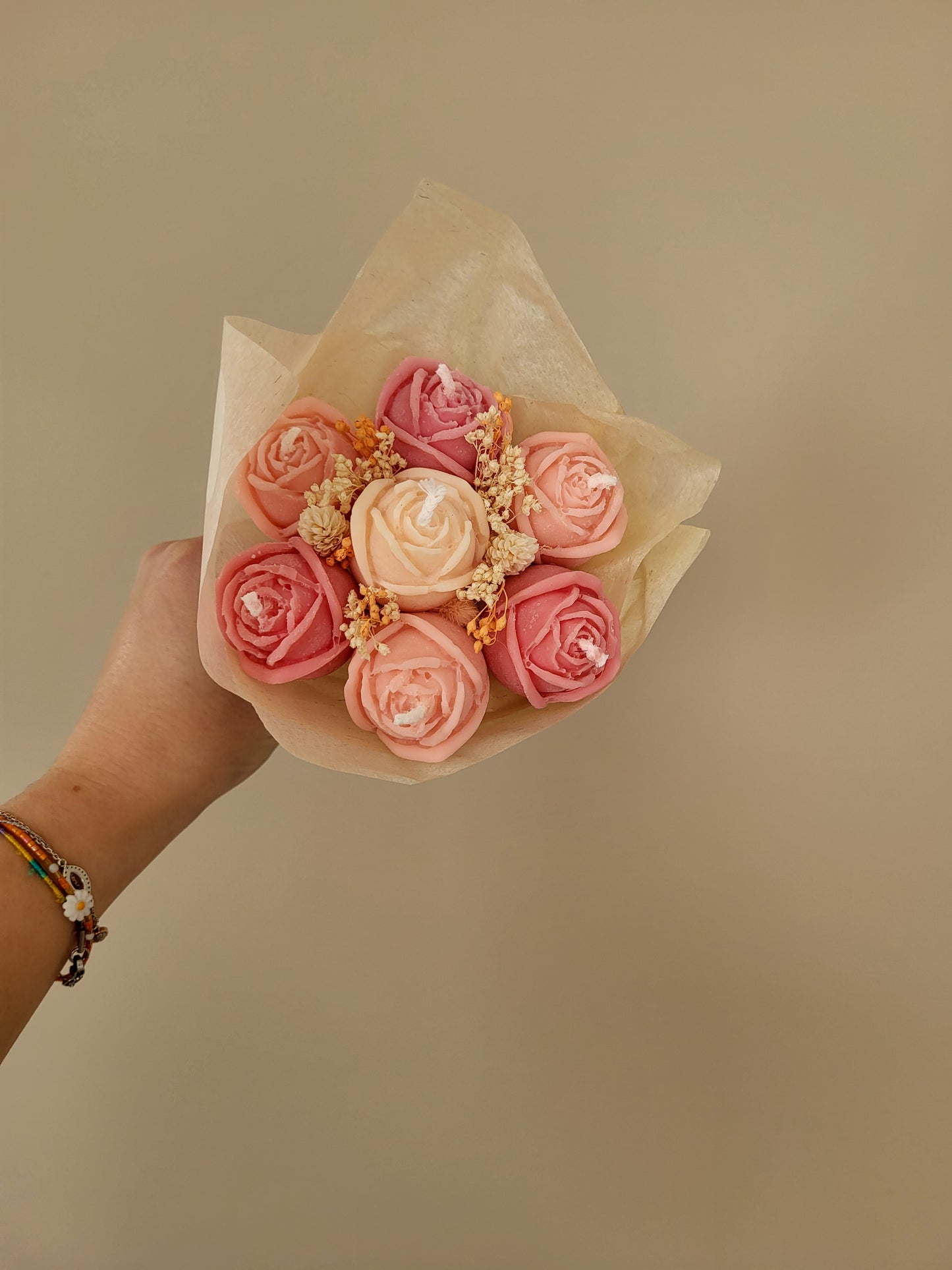 Bouquet de roses en bougies - jour 3