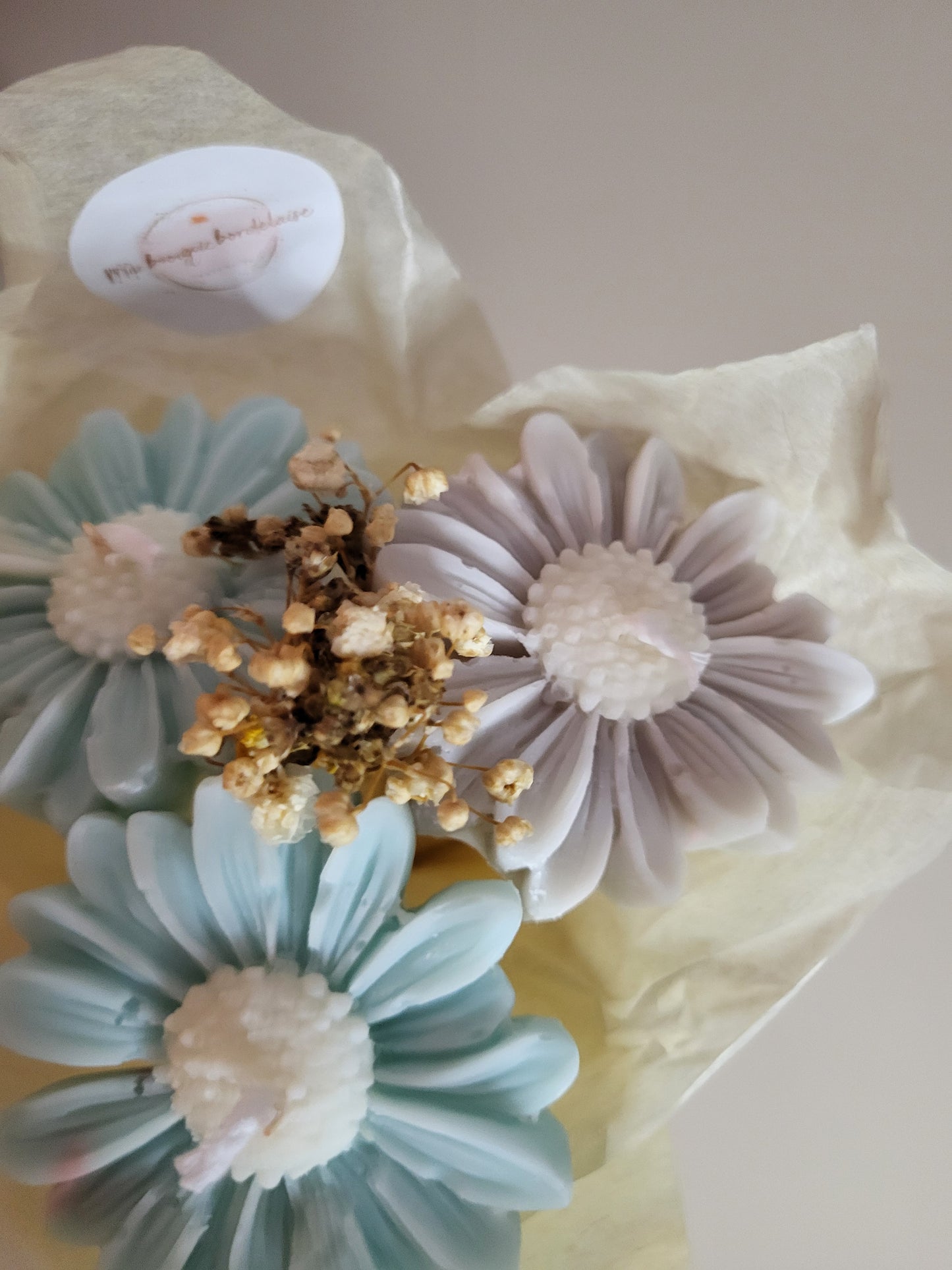 Bougie décorative - Bouquet de marguerites