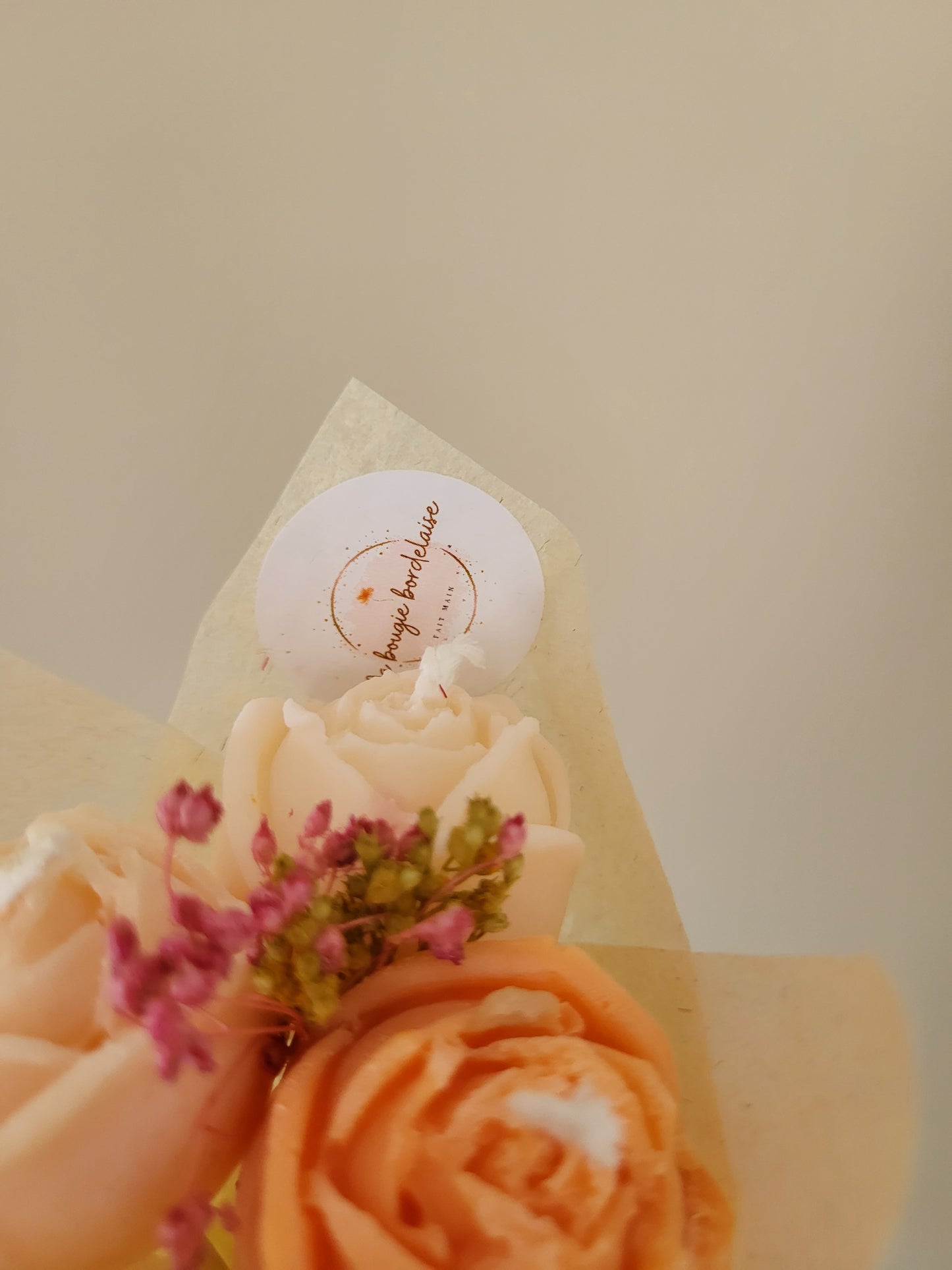 Bouquet de roses en bougies