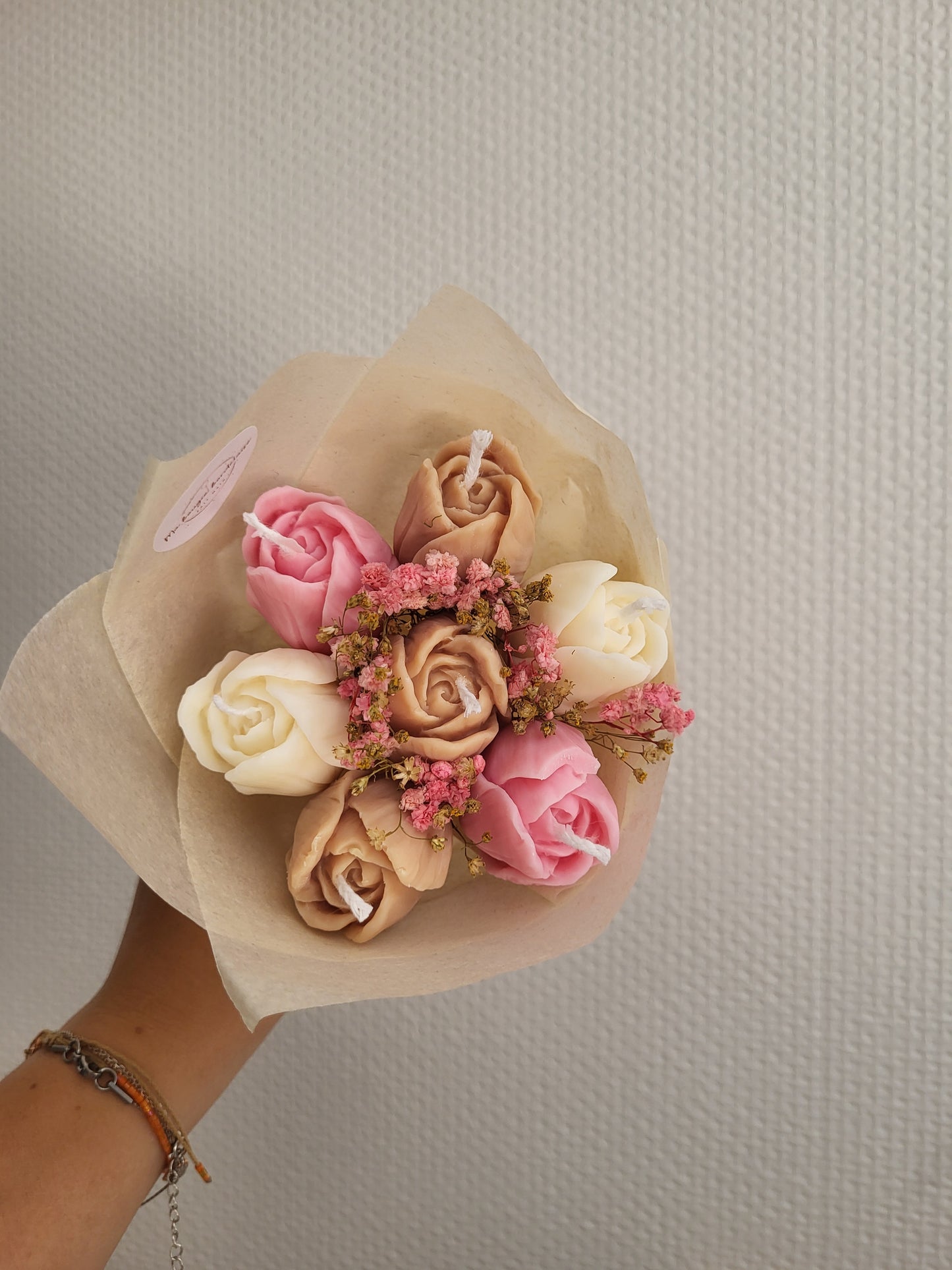 Bouquet de tulipes en bougies