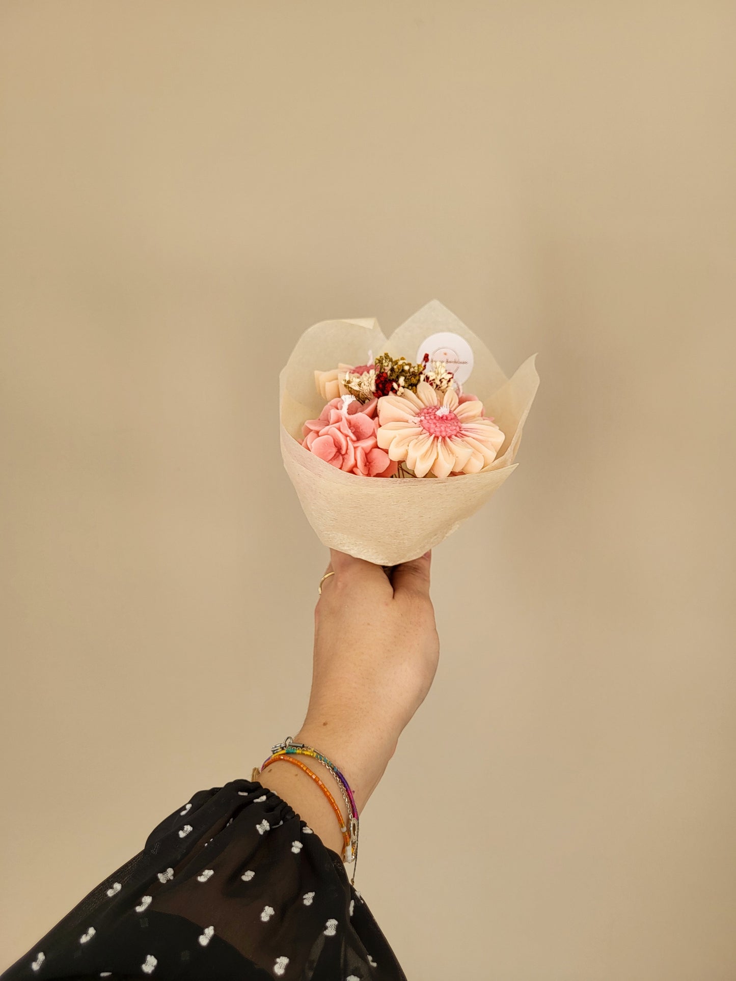 Bouquet de marguerites et hortensia en bougie - Jour 2