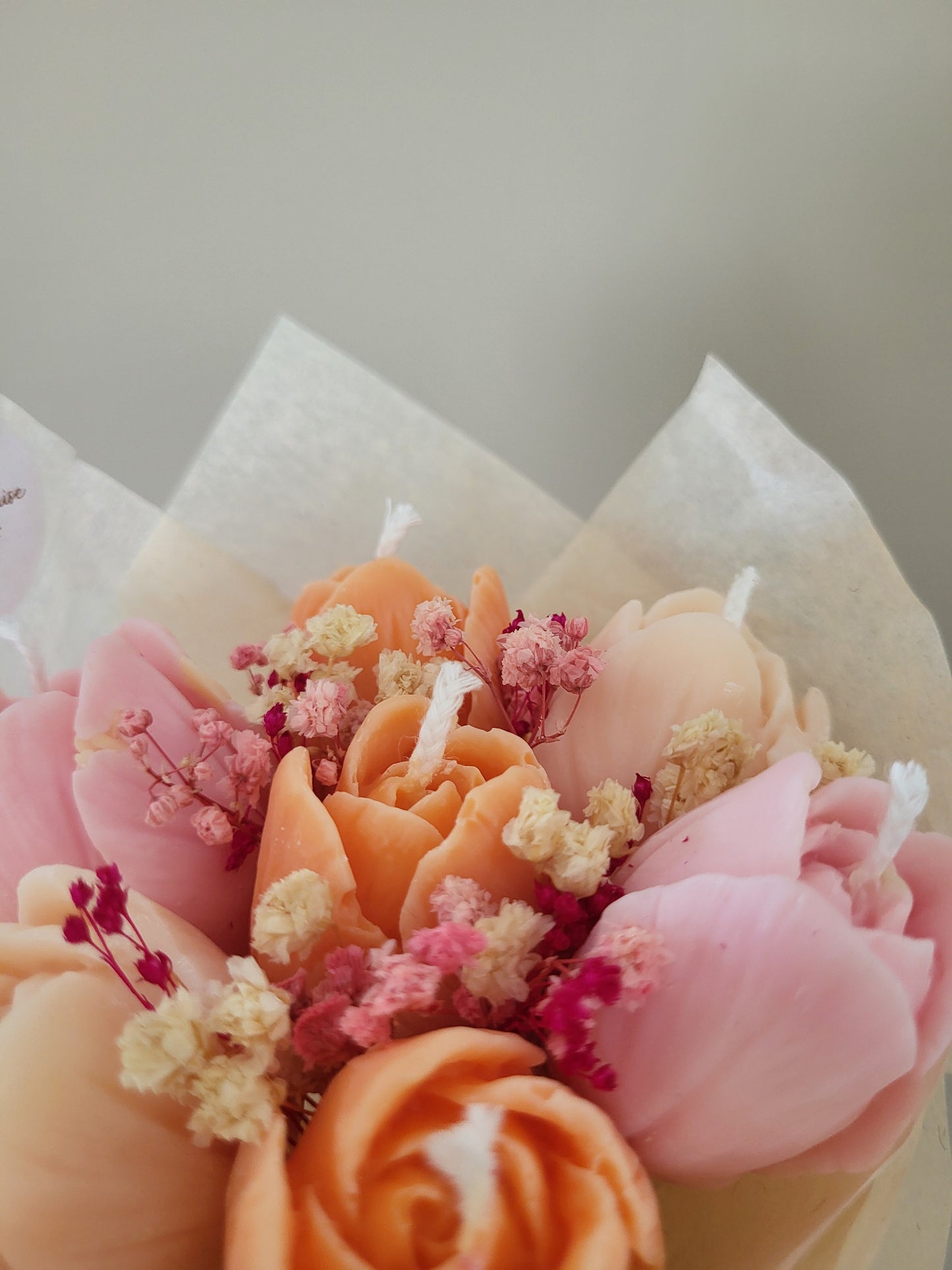 Bouquet bougies 7 tulipes