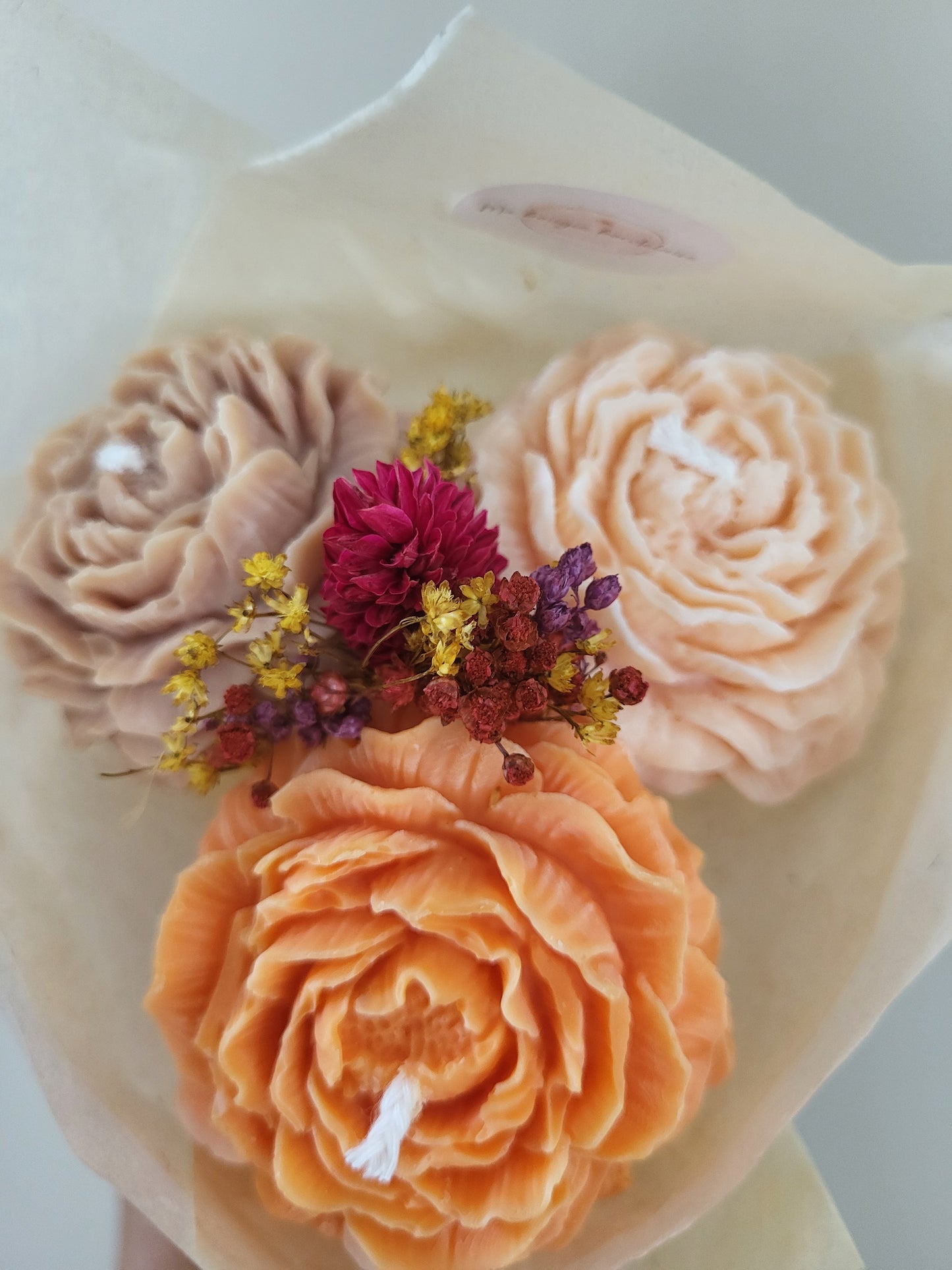 Bouquet de pivoines en bougies - mercredi