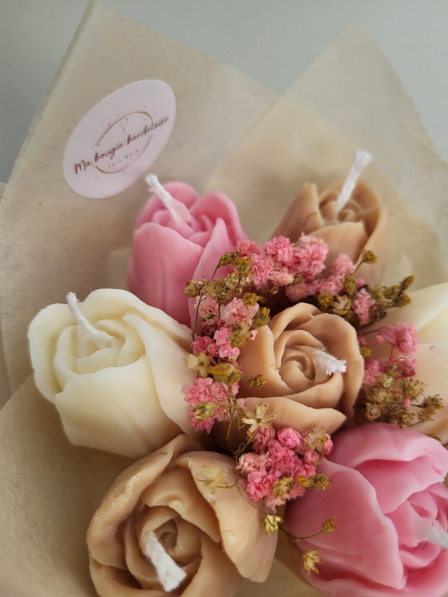 Bouquet de tulipes en bougies
