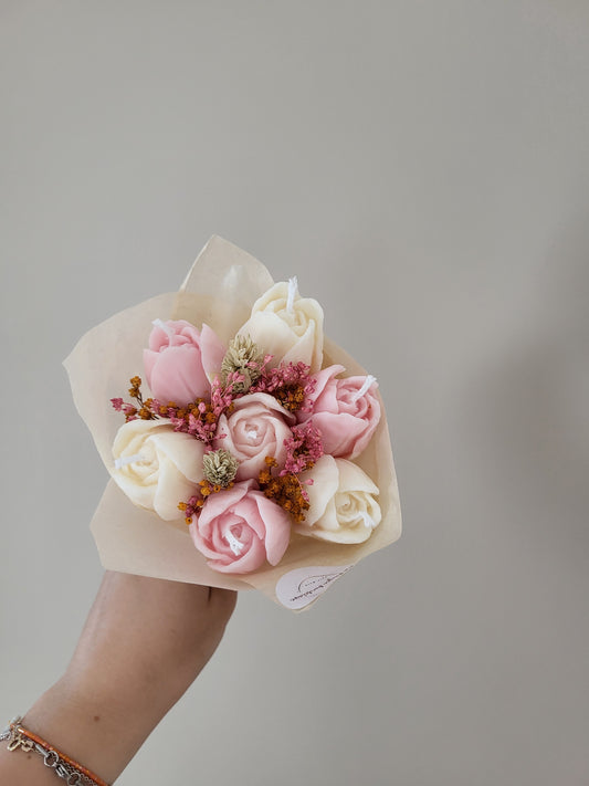 Bouquet de tulipes en bougies