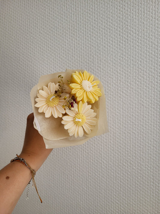 Bouquet en bougie 3 marguerites