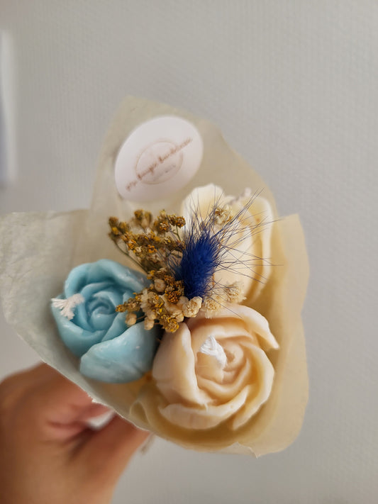 Bouquet de 3 tulipes en bougies