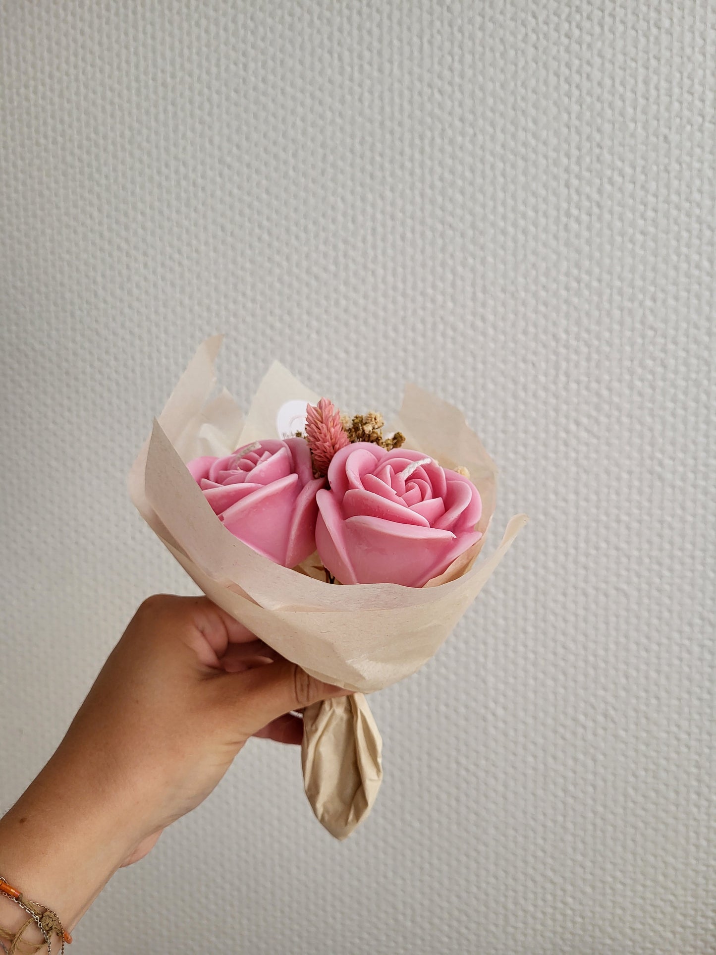 Bouquet de roses en bougies
