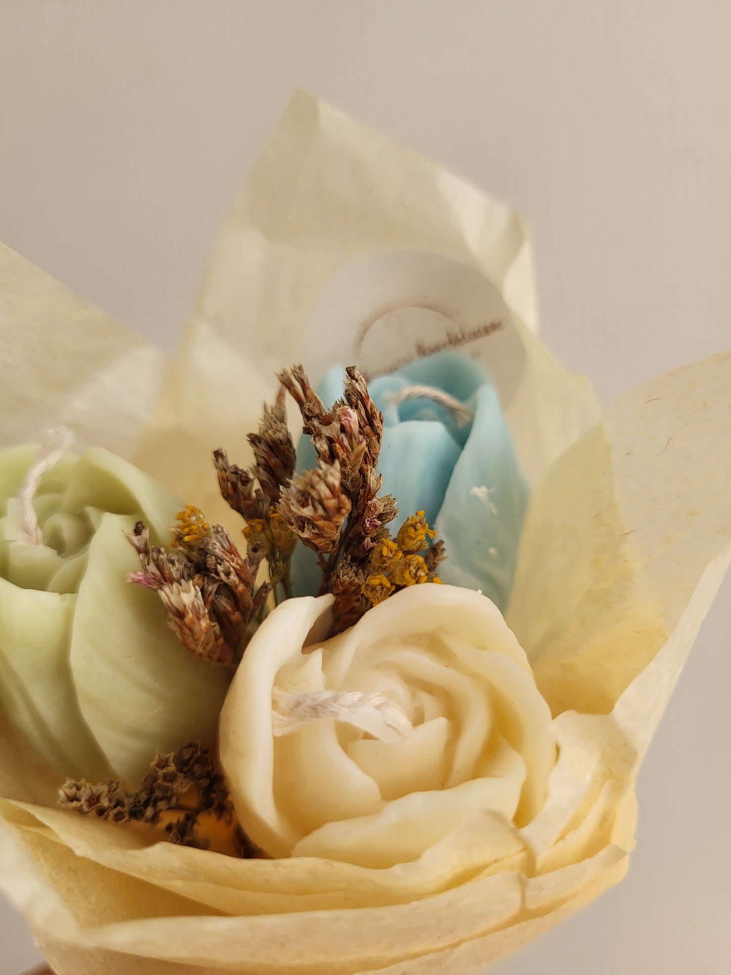 Bouquet bougies 3 tulipes
