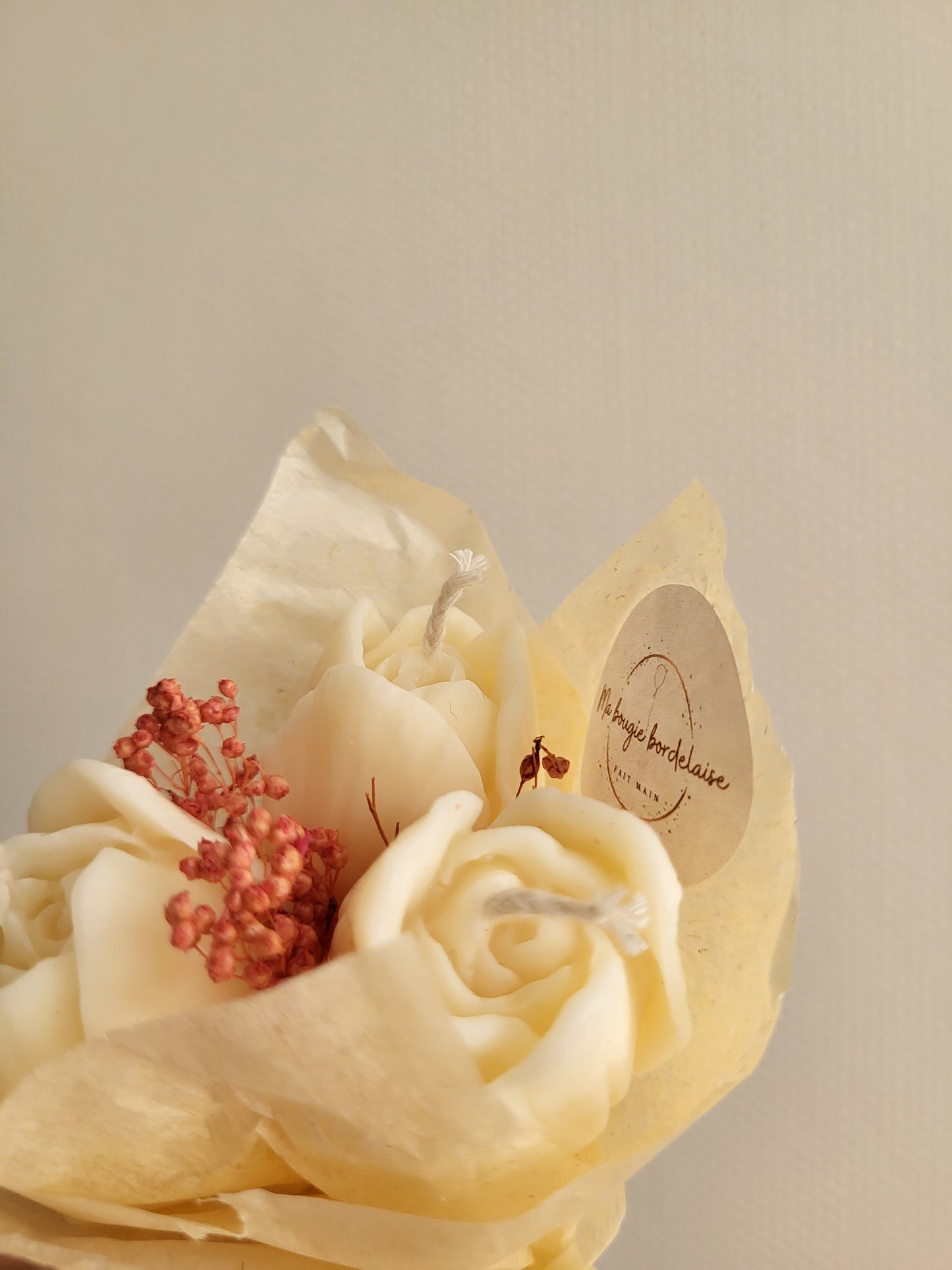 Bouquet bougies 3 tulipes