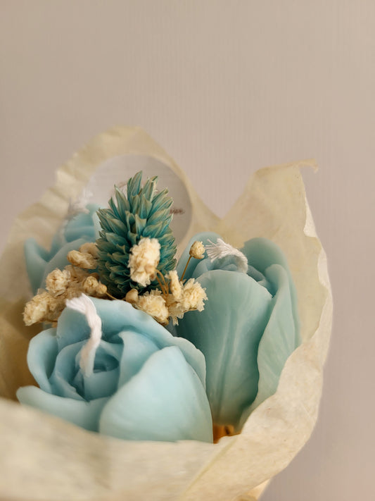 Bouquet bougies 3 tulipes