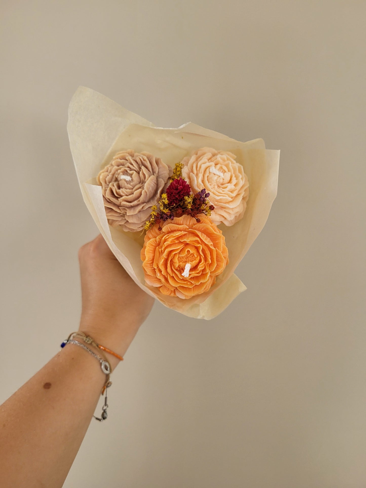 Bouquet de pivoines en bougies - mercredi