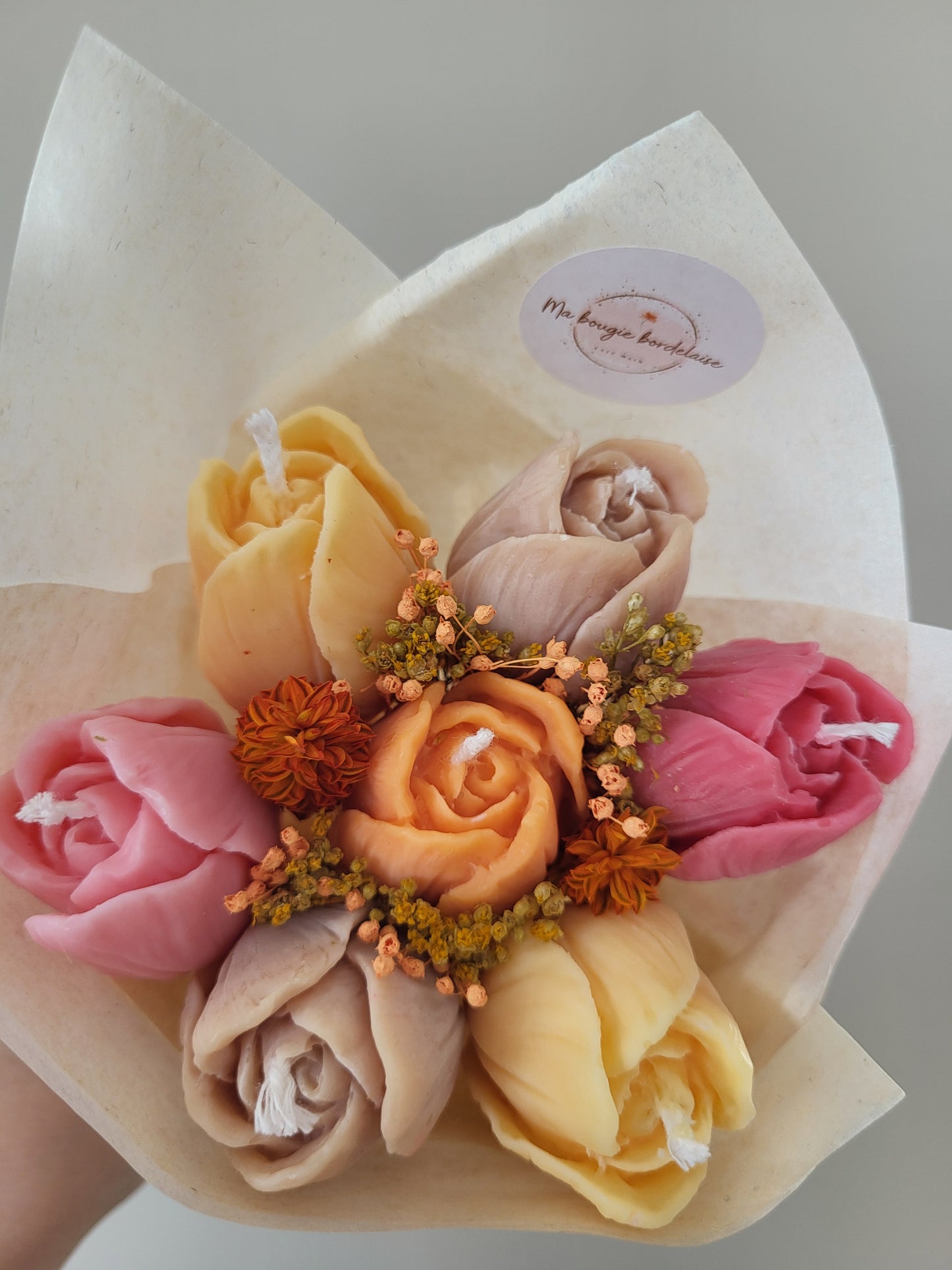 Bouquet de 7 tulipes - taille S (multicolore)