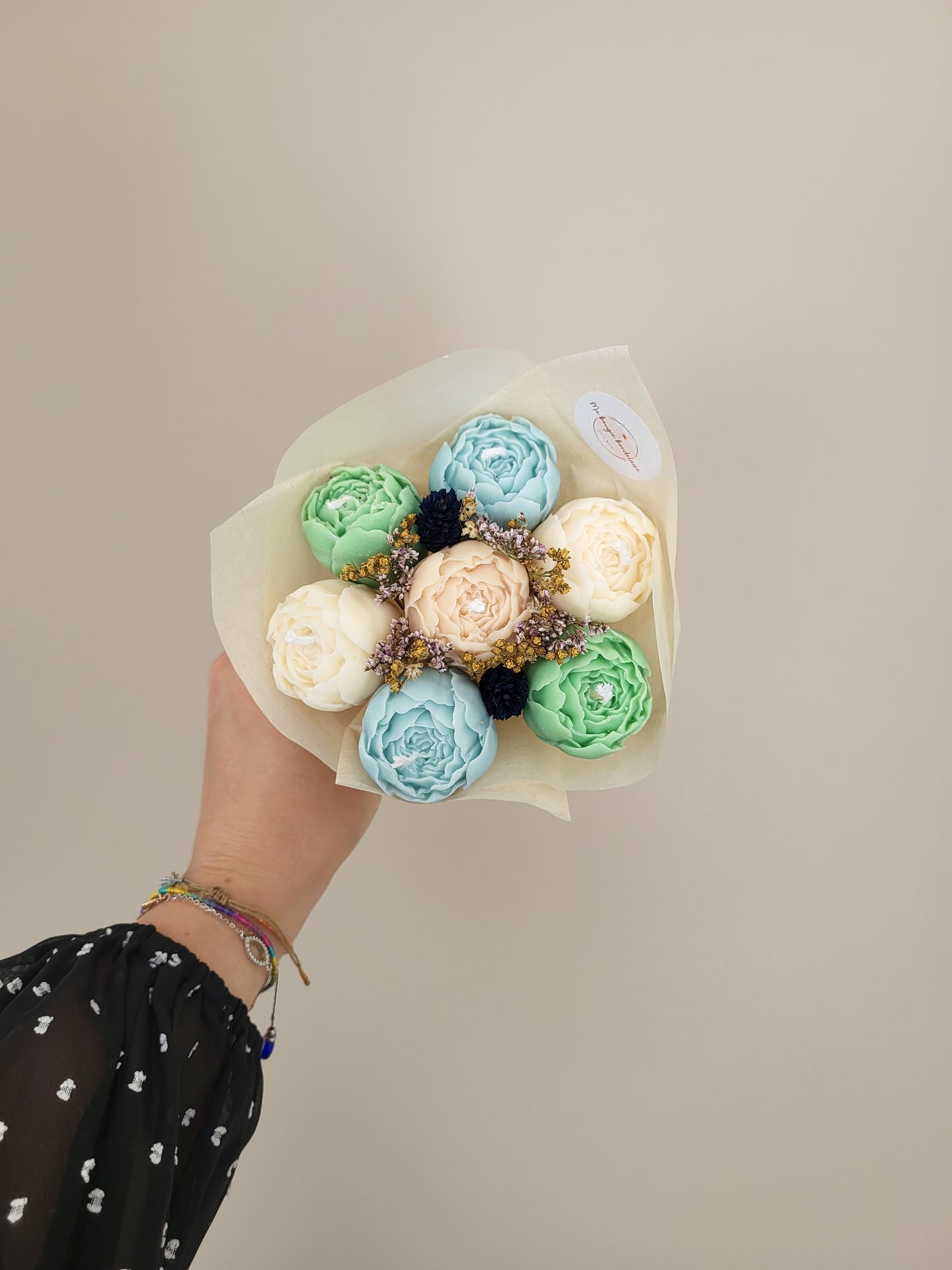 Bouquet de pivoines en bougies - jeudi