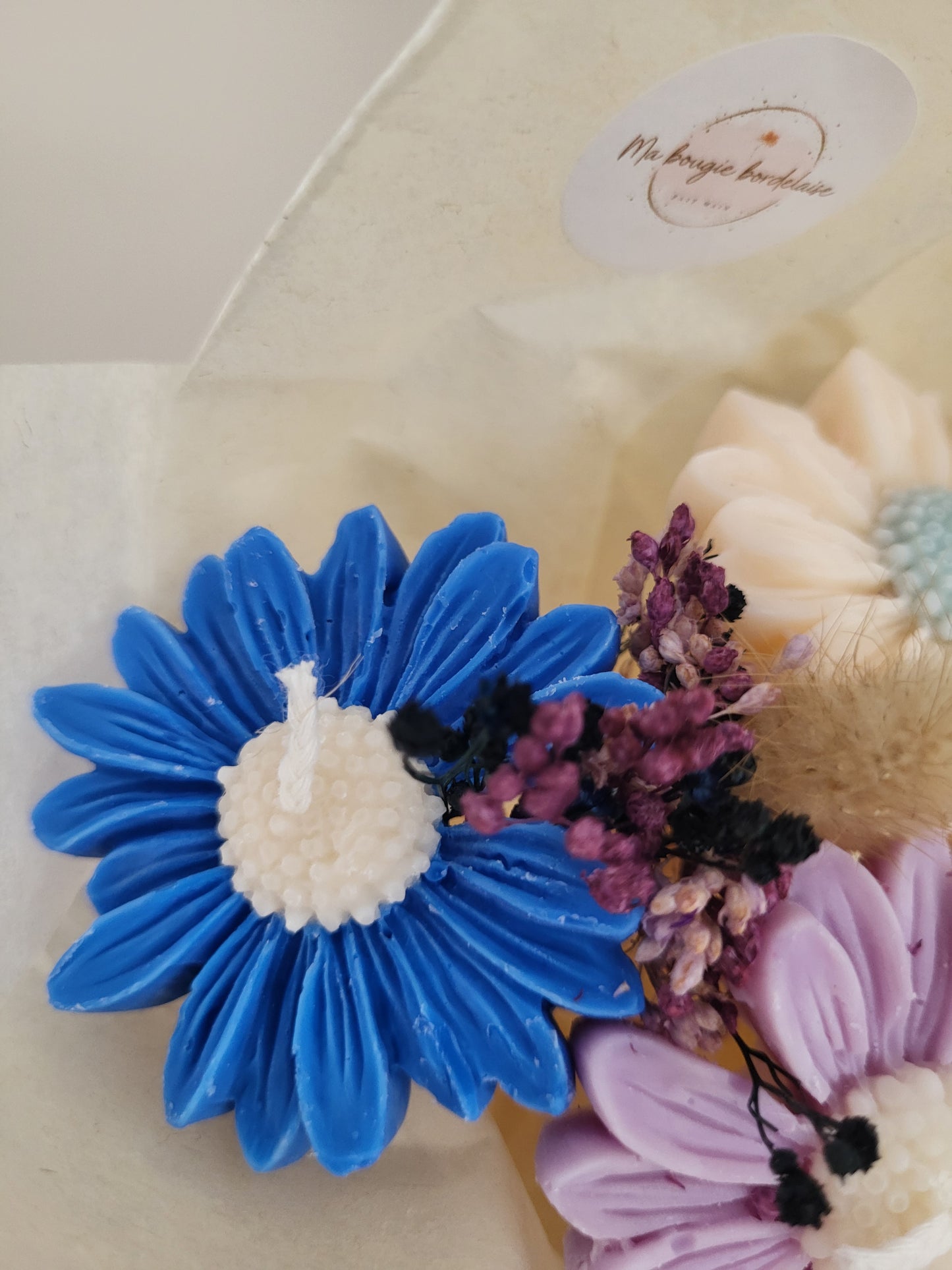 Bouquet de 3 marguerites en bougies - vendredi
