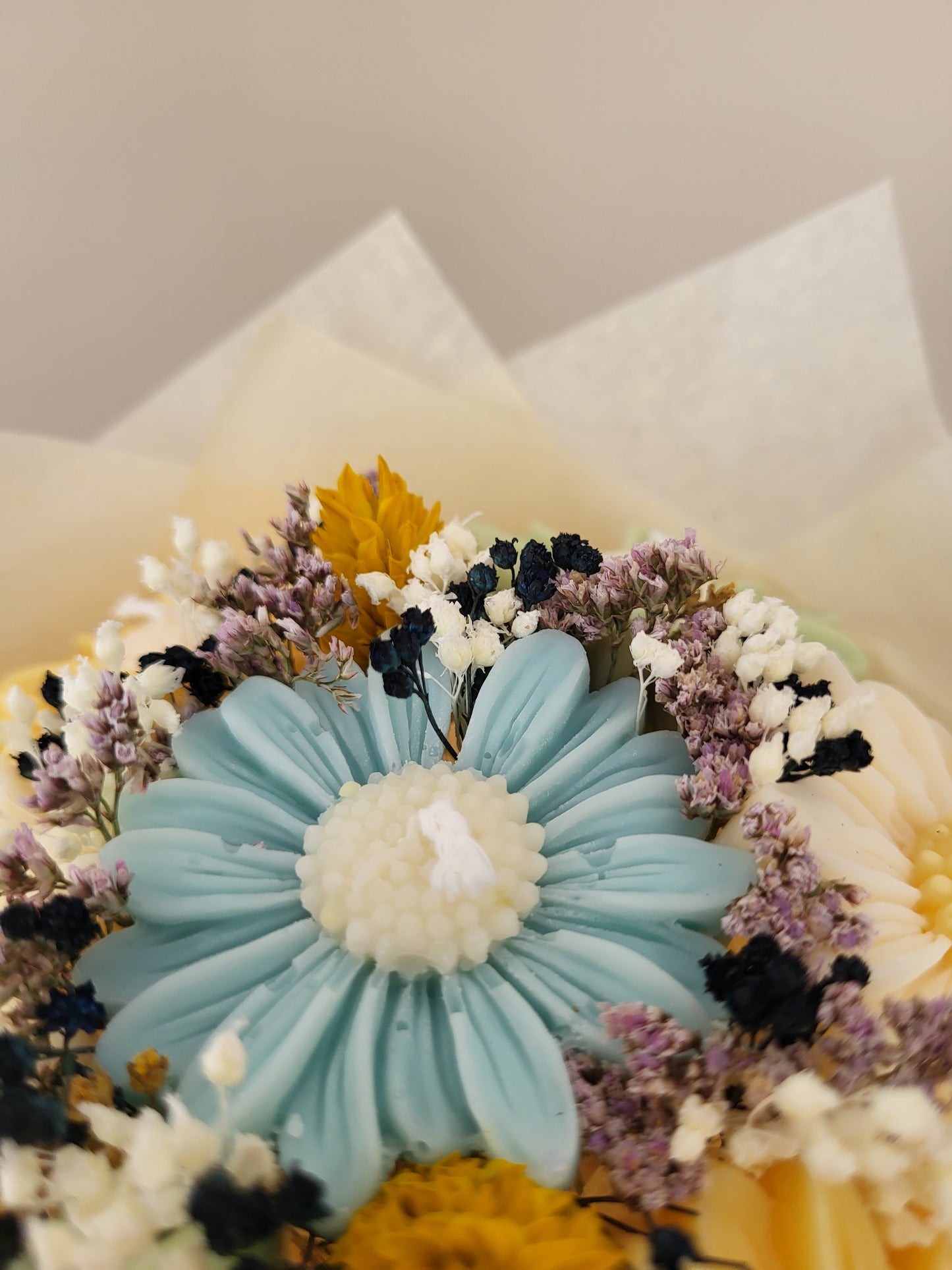 Gros Bouquet de 7 marguerites en bougies - taille M