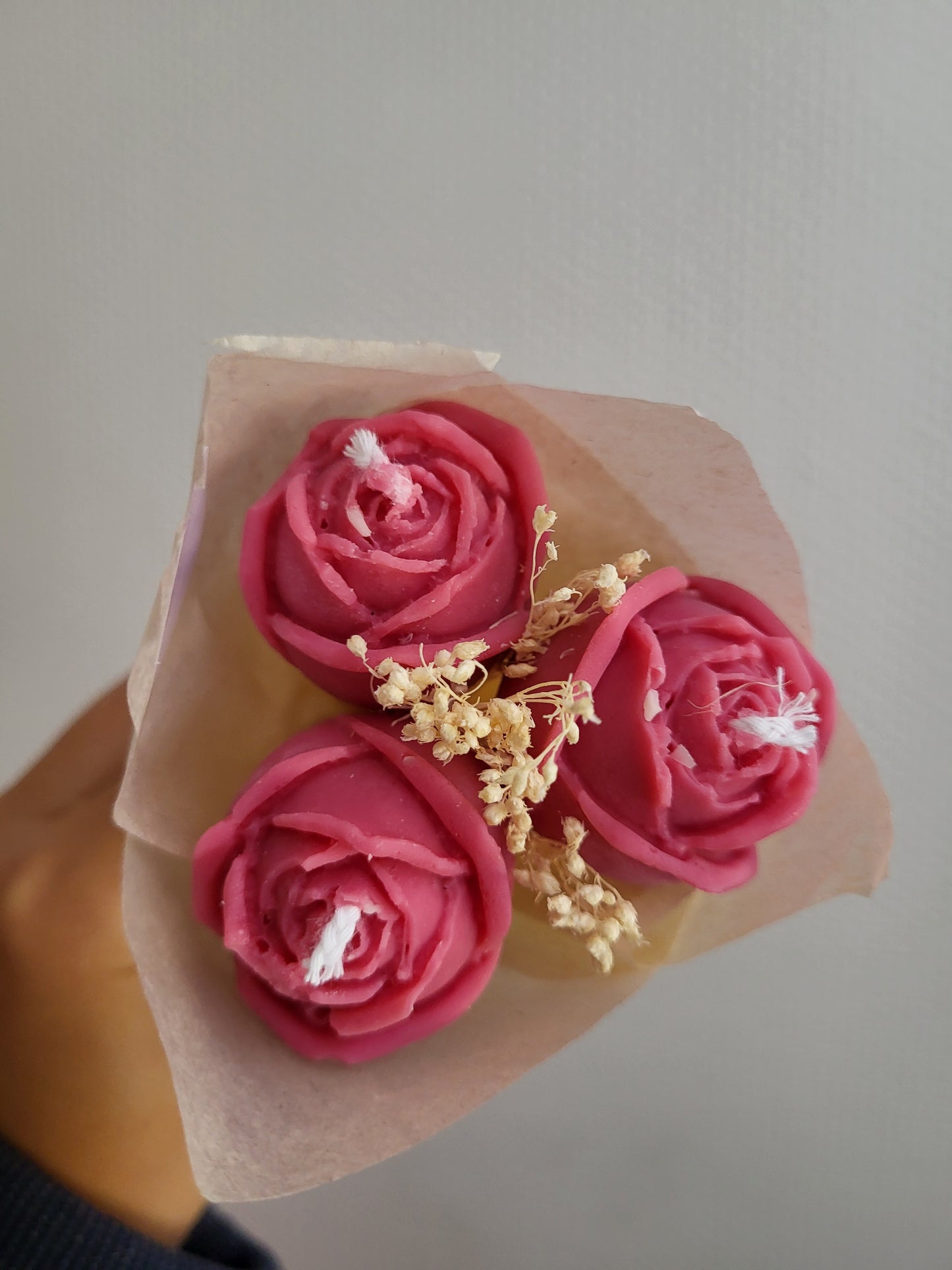 Bougie décorative - Bouquet de roses