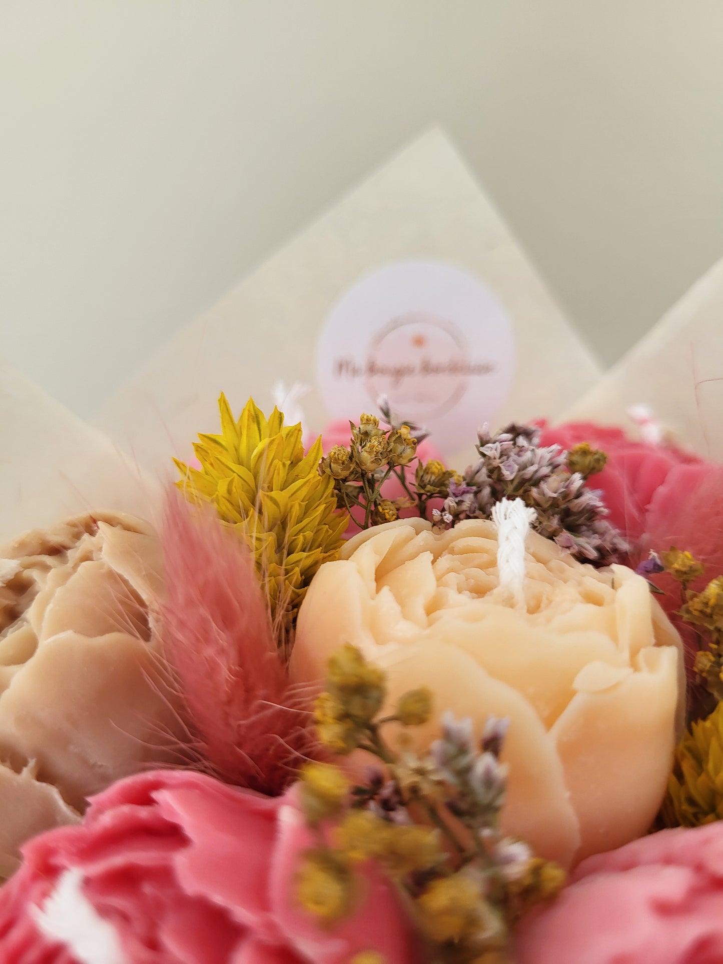 Bouquet de pivoines en bougies - Lundi