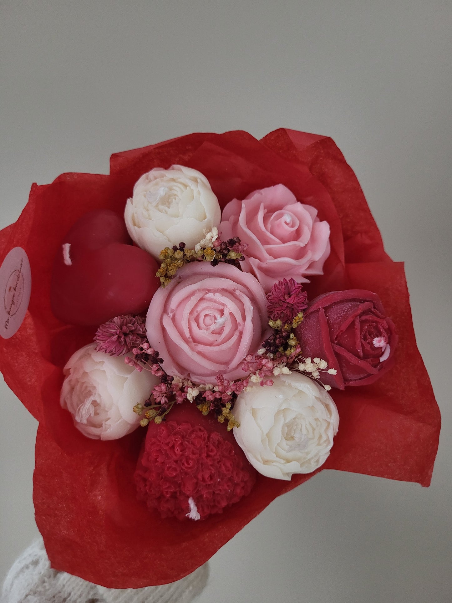 Bouquet de fleurs en bougies artisanale - Bouquet Love