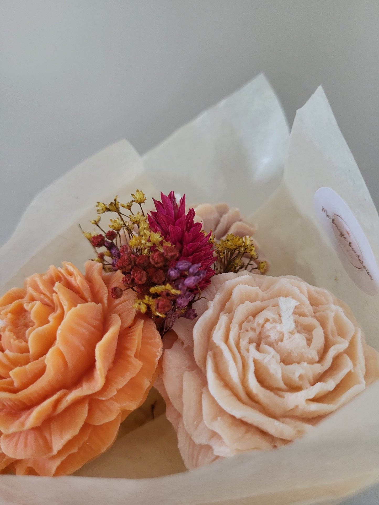 Bouquet de pivoines en bougies - mercredi
