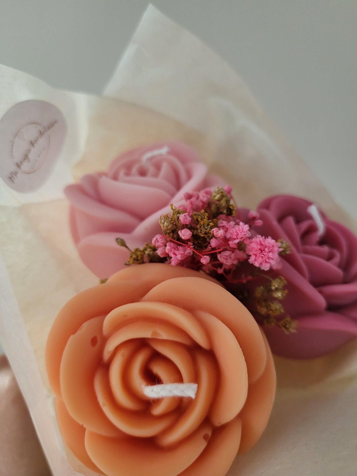 Bougie décorative - Bouquet de roses