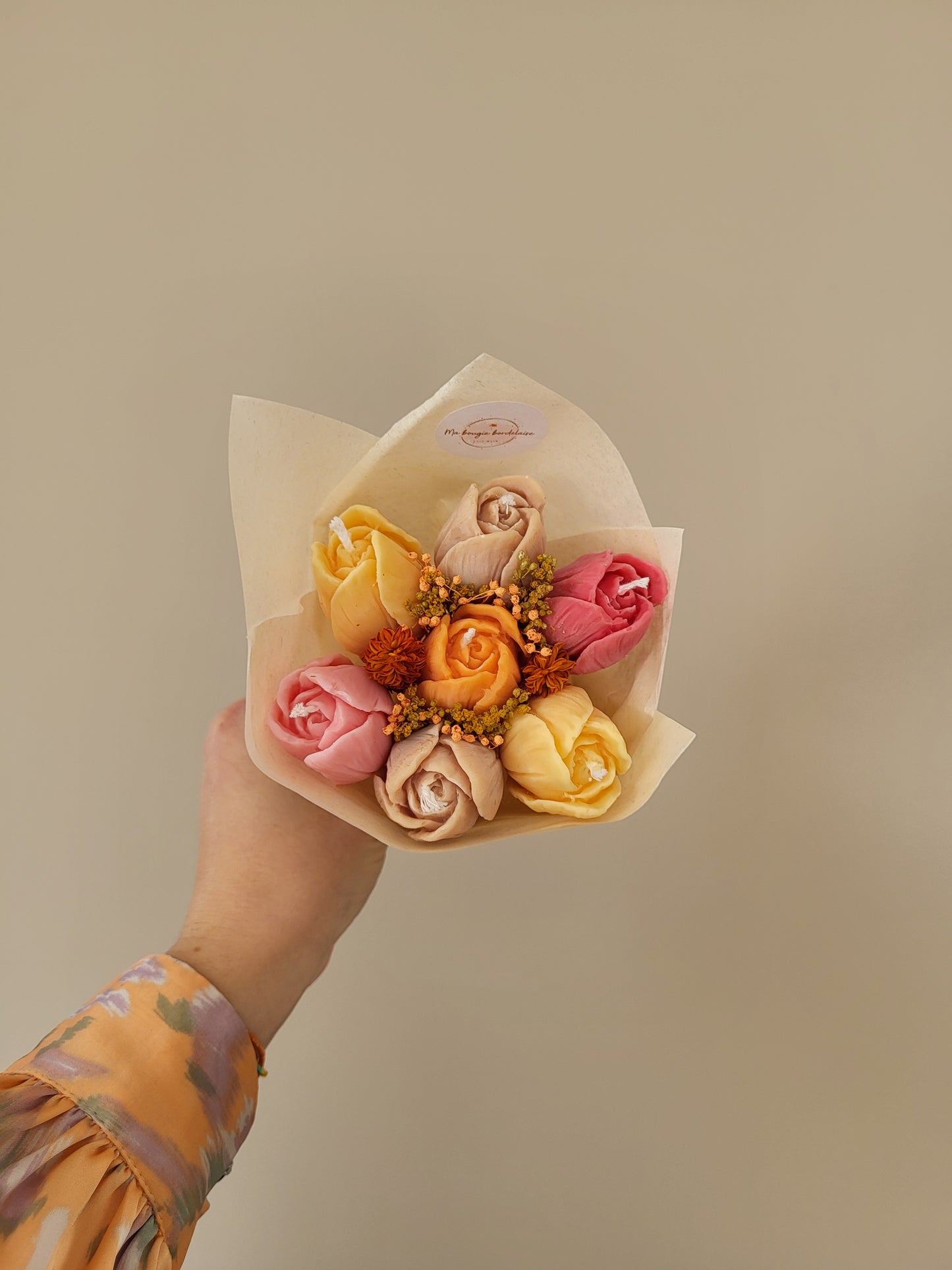 Bouquet de 7 tulipes - taille S (multicolore)