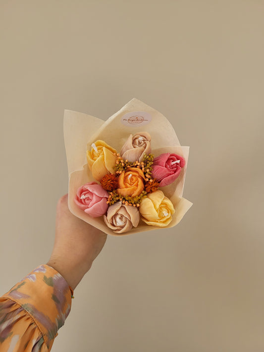 Bouquet de 7 tulipes - taille S (multicolore)