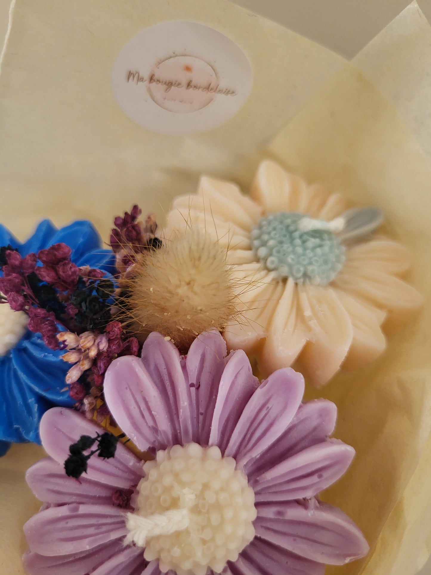 Bouquet de 3 marguerites en bougies - vendredi