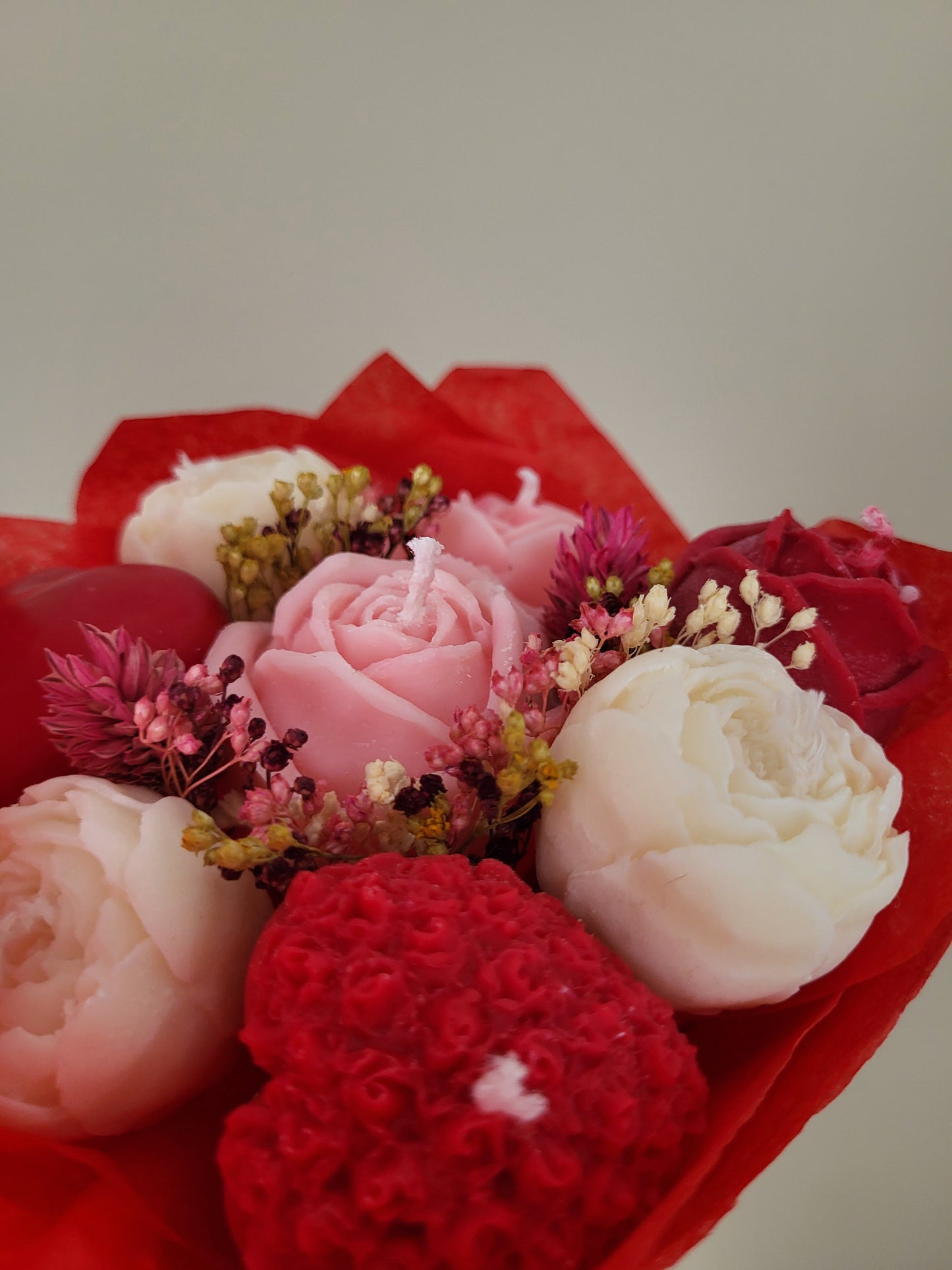 Bouquet de fleurs en bougies artisanale - Bouquet Love