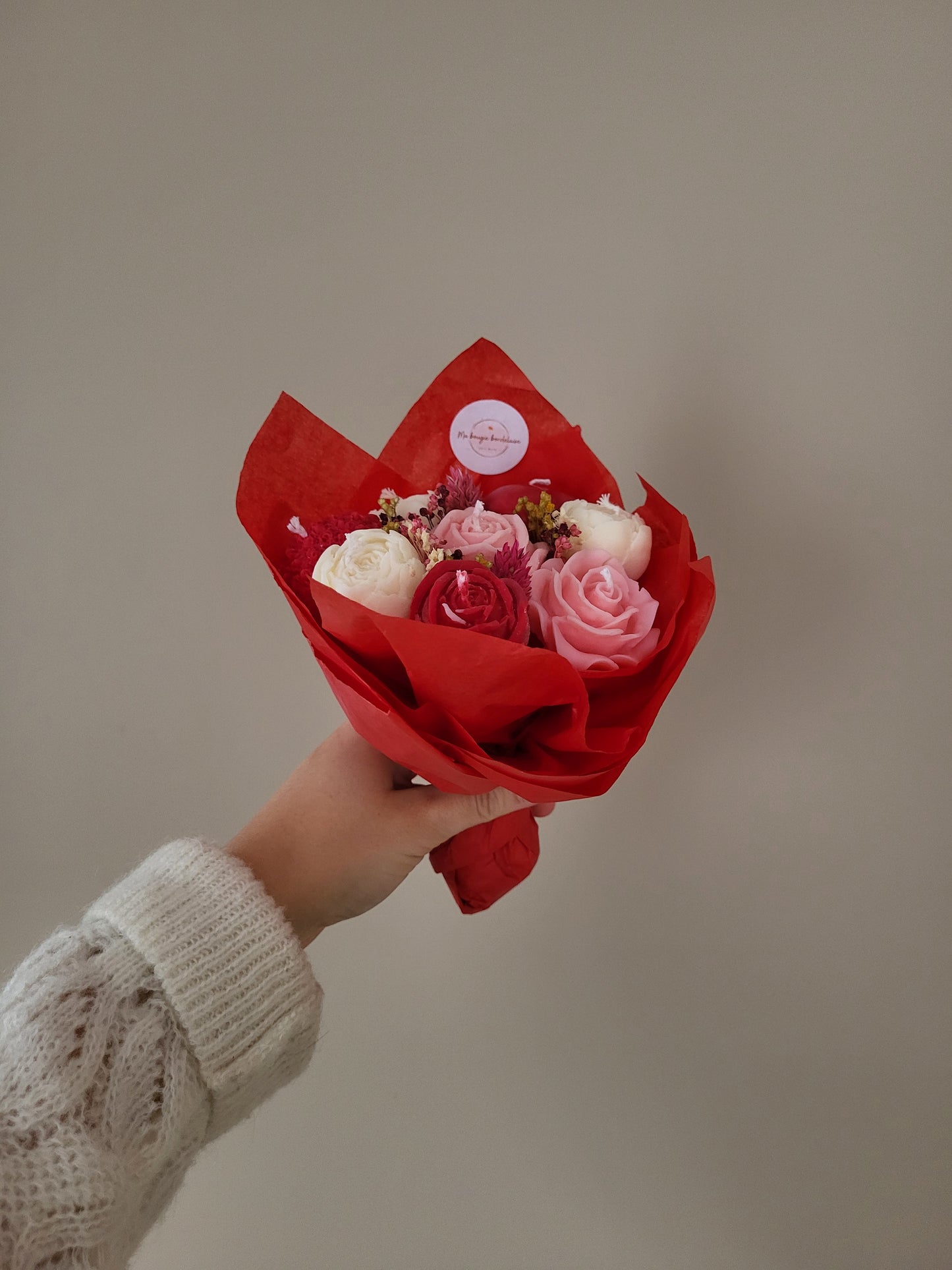 Bouquet de fleurs en bougies artisanale - Bouquet Love