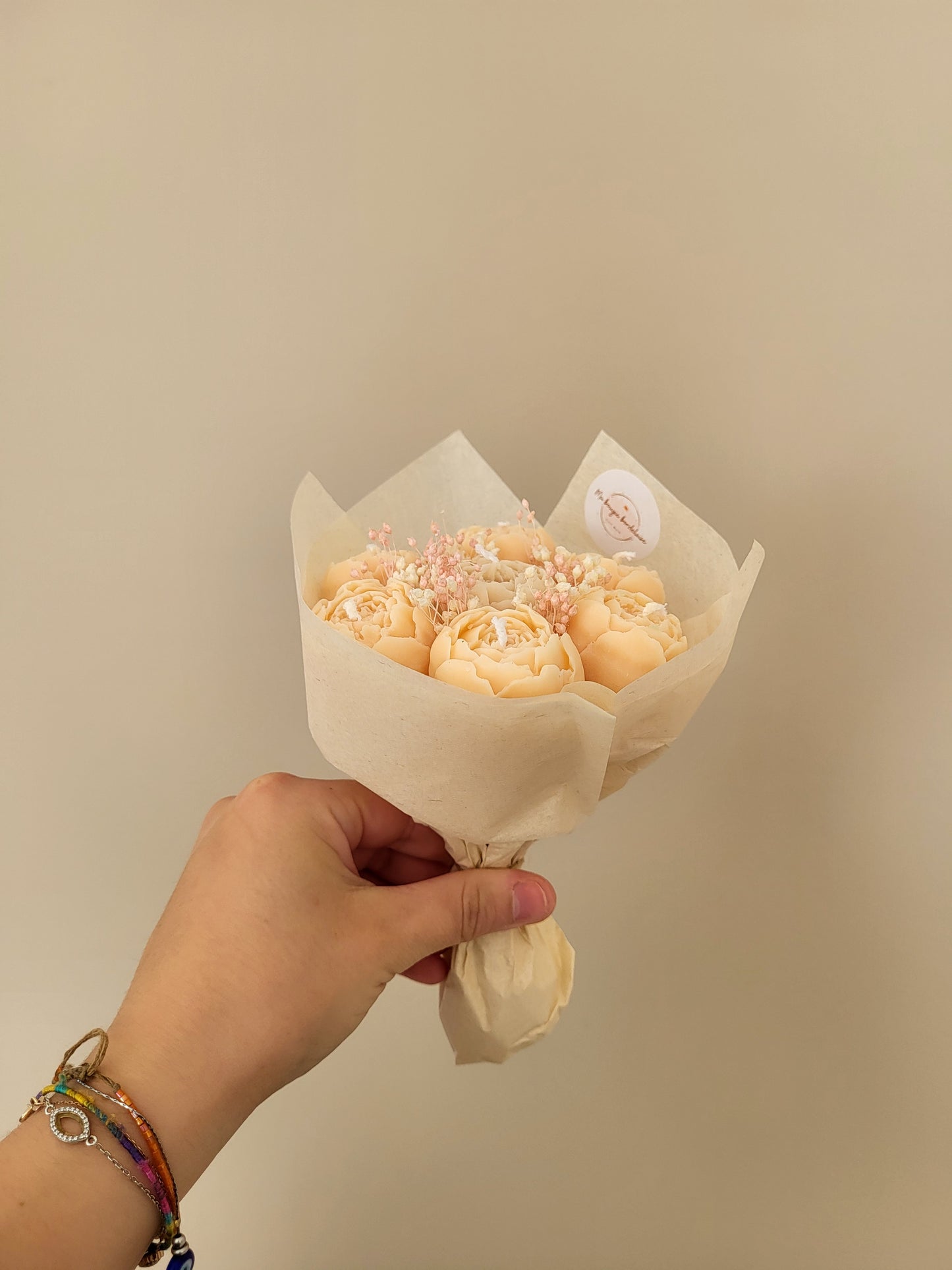 Bouquet de pivoines en bougies - mardi