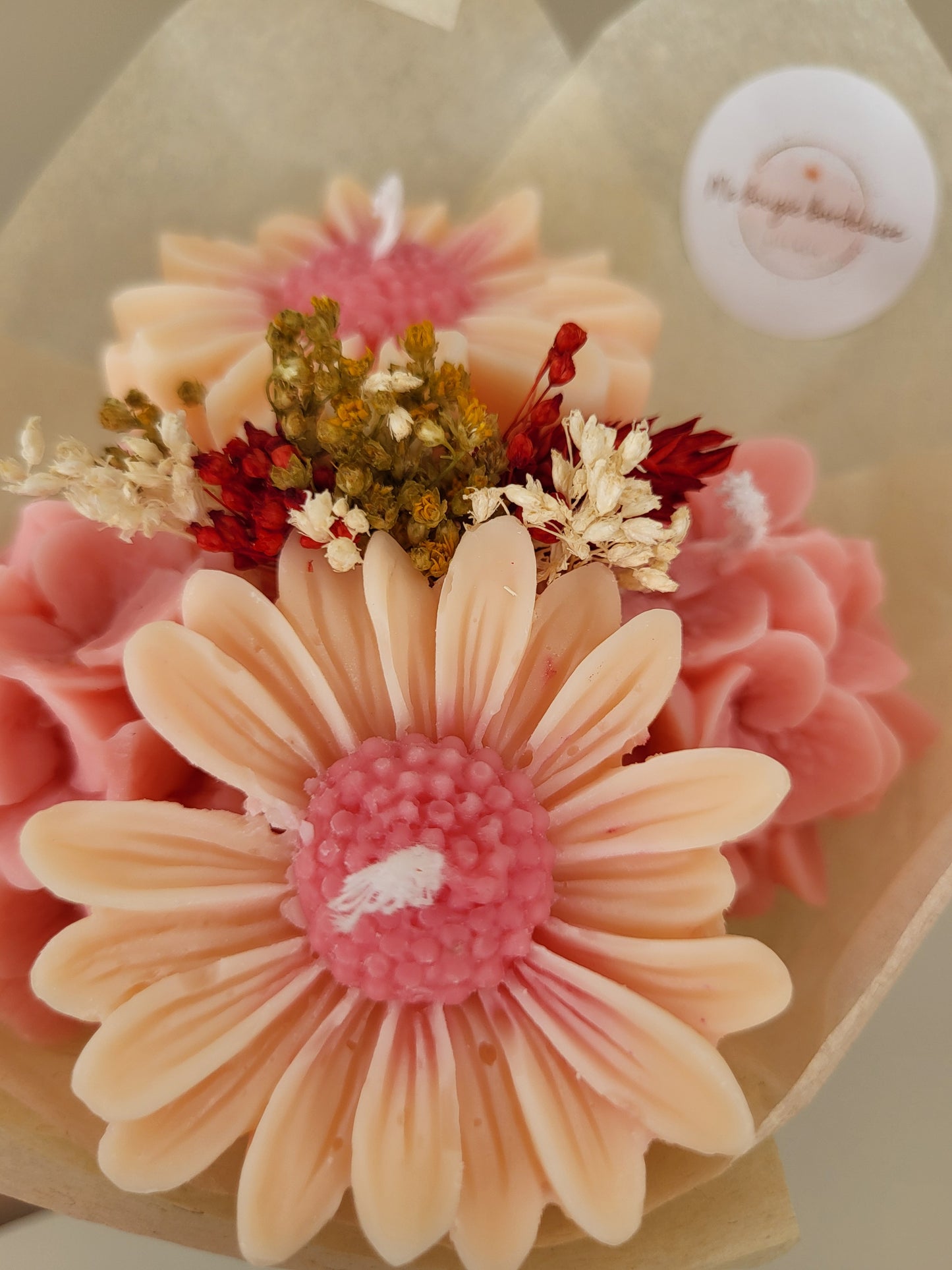 Bouquet de marguerites et hortensia en bougie - Jour 2